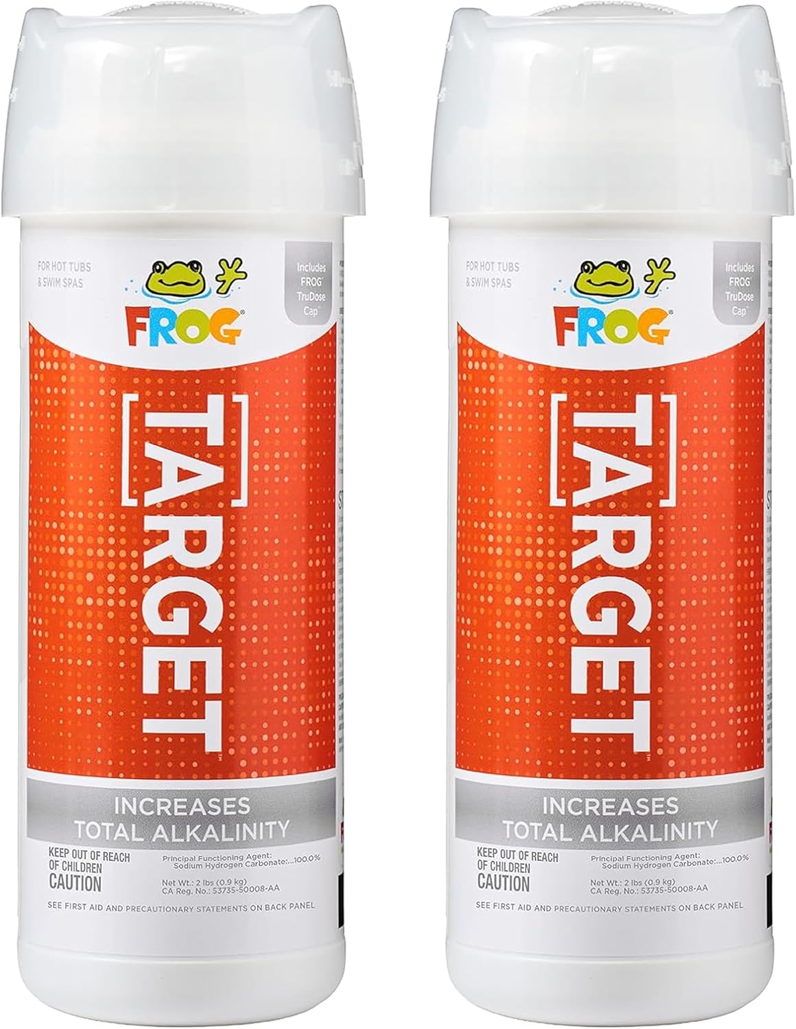 FROG Target Total Alkalinity Increaser for Hot Tubs and Swim Spas - 2 lb Bottle with TruDose Measuring Cap for Easy Maintenance & Balancing - 2 Pack