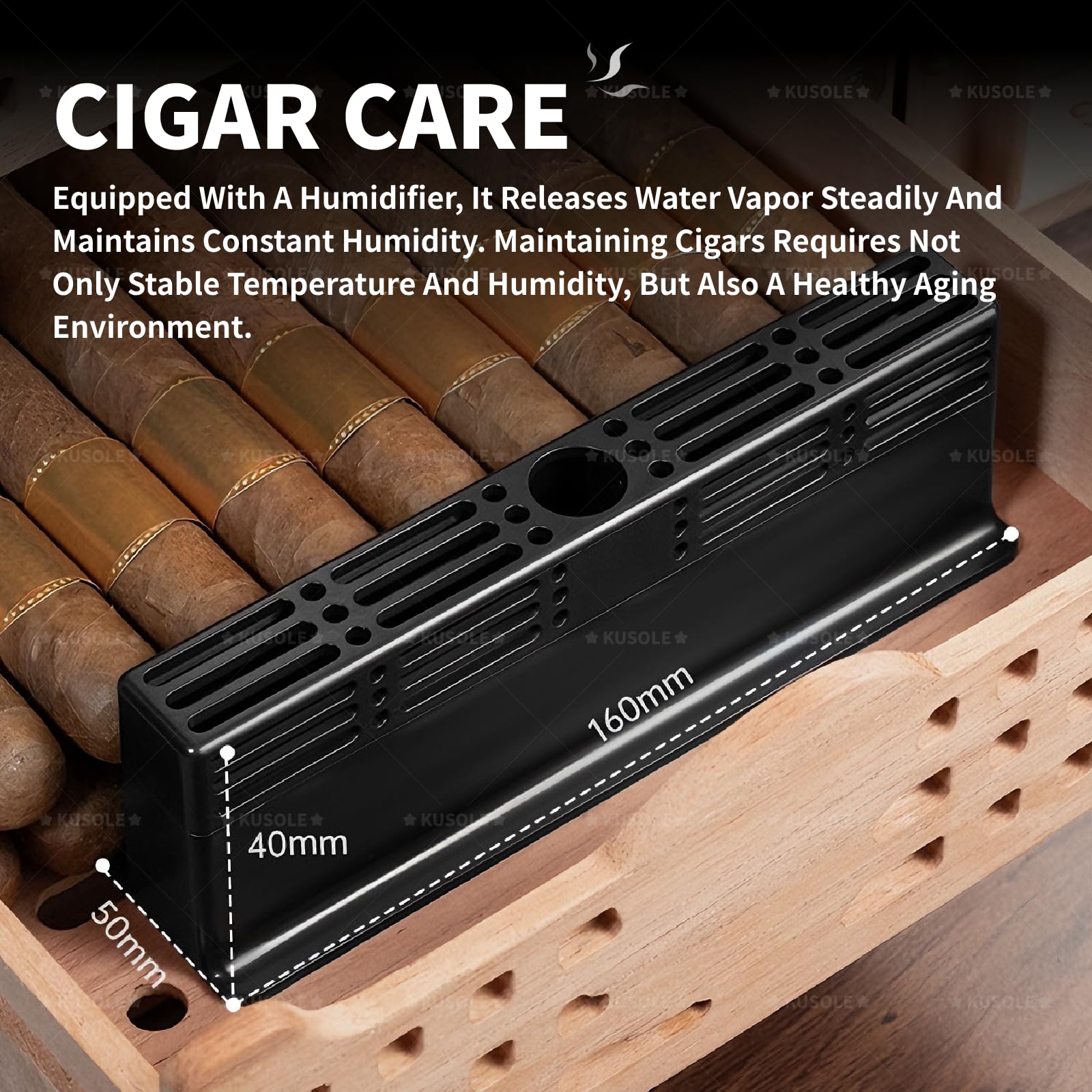 Humidor na cygara, nawilżacz i chłodziarka do cygar, wbudowany precyzyjny elektroniczny termometr i higrometr, idealny do wystroju domu lub biura.