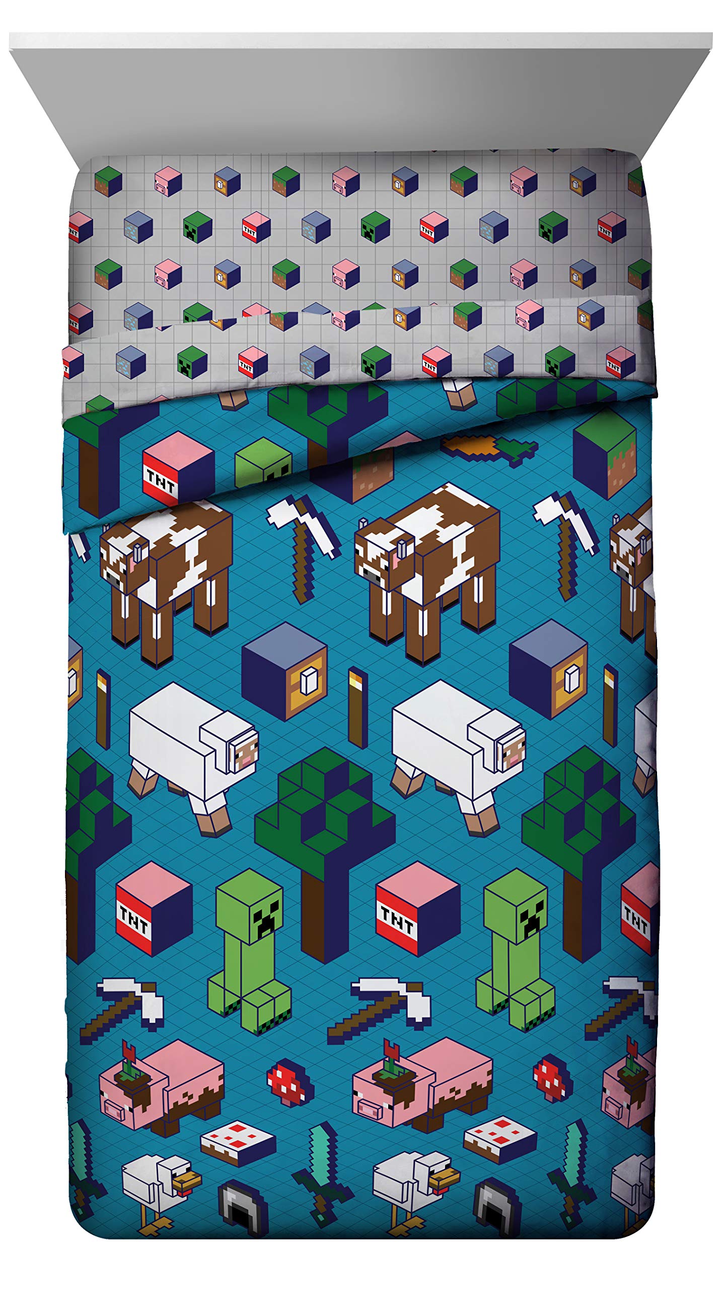 Buy Jay Franco Minecraft Genda Iso Animals Full Comforter Super Soft