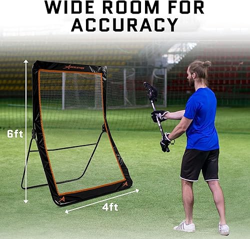 Miniatura 3 de ACELETIQS Lacrosse Rebotador para patio trasero de 4 x 6 pies, rebote de béisbol y voleibol, pelota de lacrosse, retroceso, pared de entrenamiento