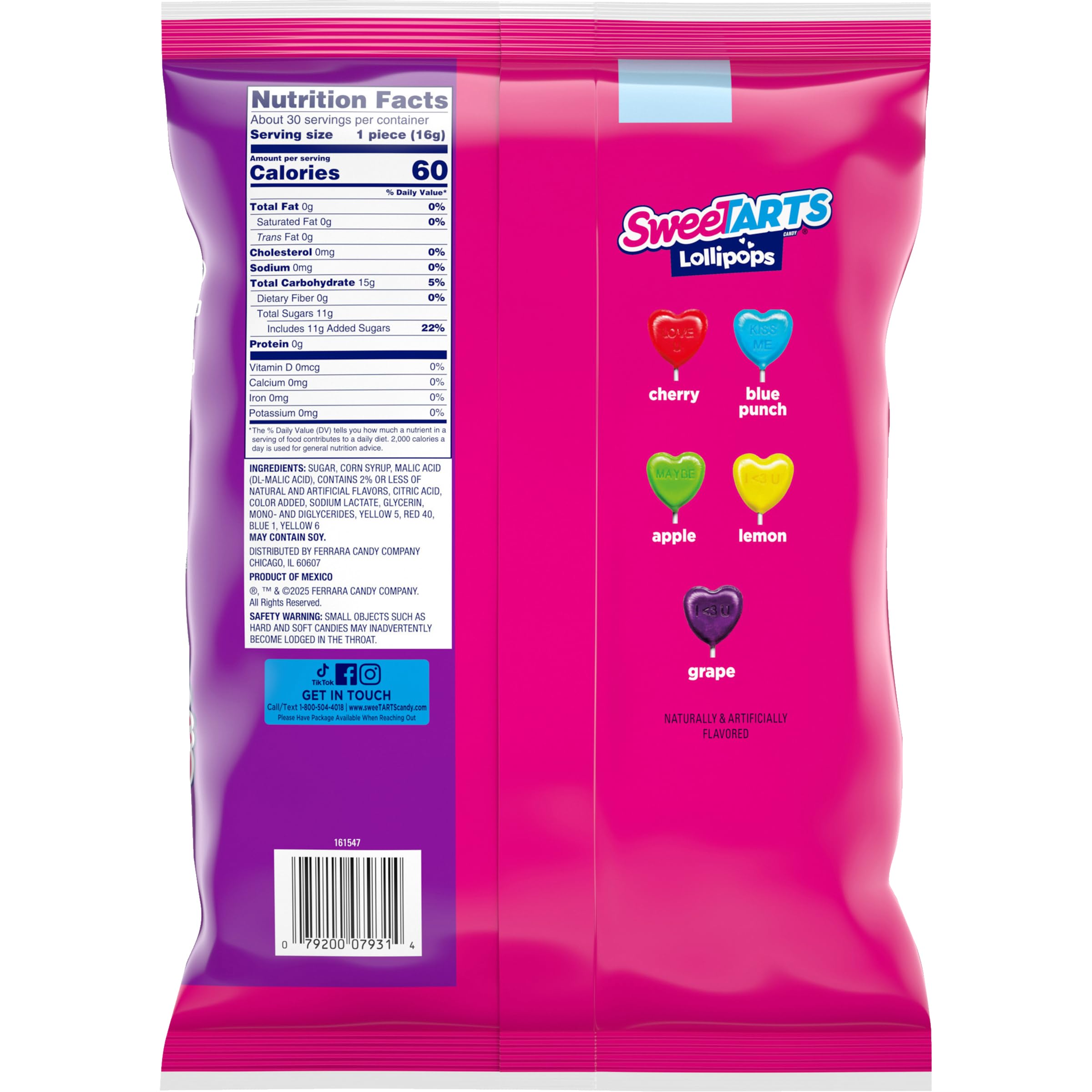 Amazon.com : SweeTARTS Valentine's Day Candy Heart Shaped