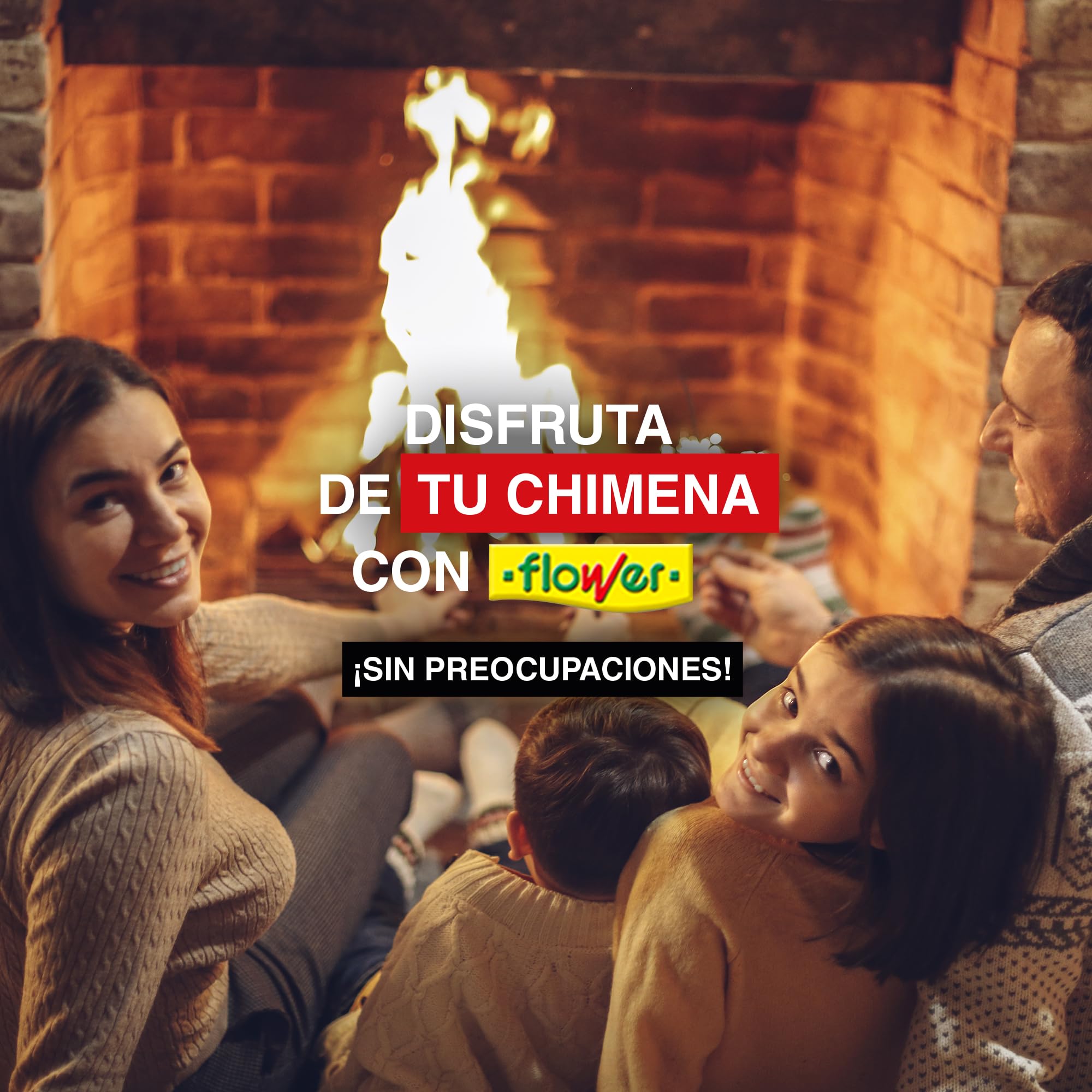 FLOWER Deshollinador Estufas y Calderas de Pellet 4,5 kg | Limpieza Hollín, Alquitrán y Polvo Chimena | Ahorro de Combustible y Mejora Rendimiento | Mayor Vida Útil Estufa