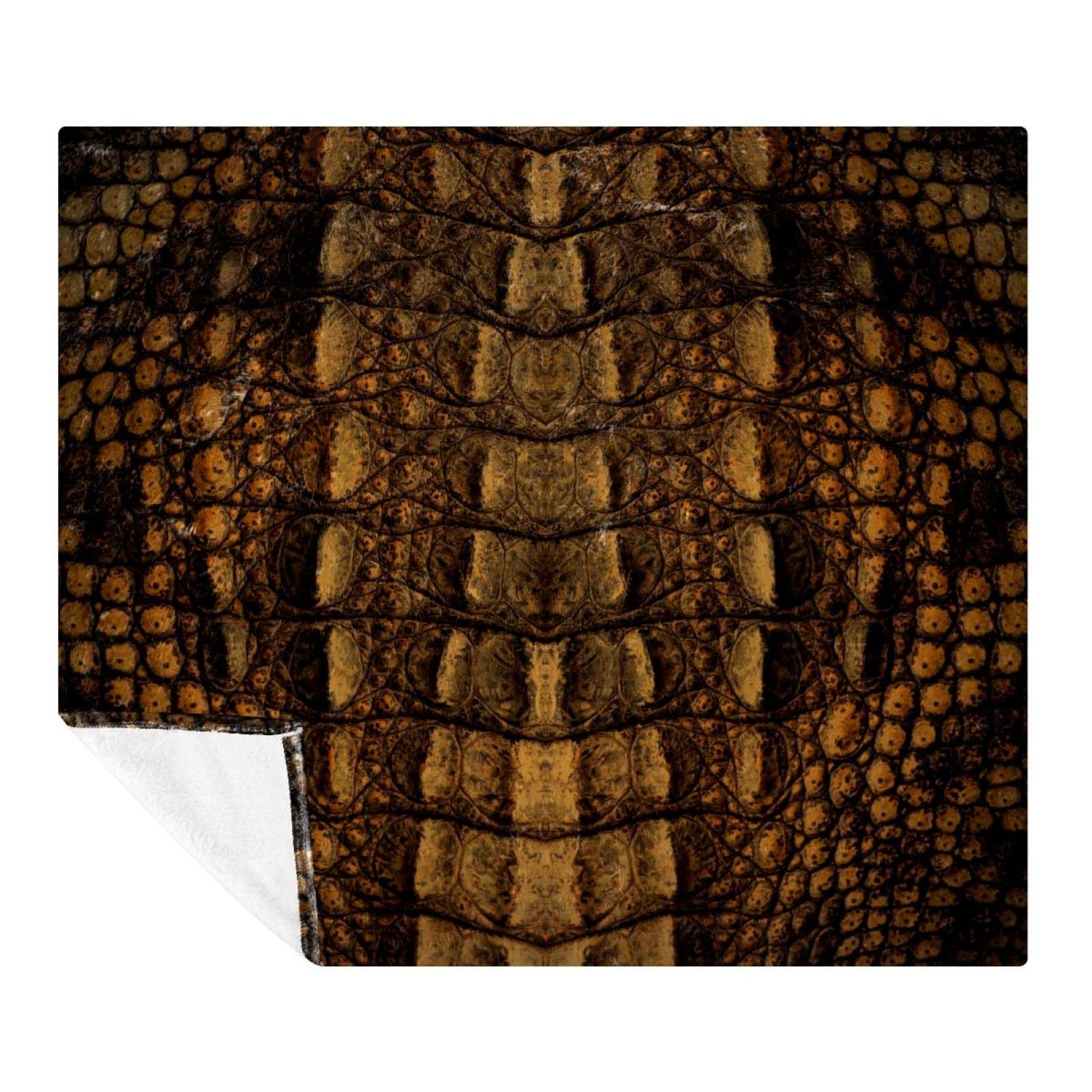 Couverture légère crocodile polaire contre le froid sur votre lit