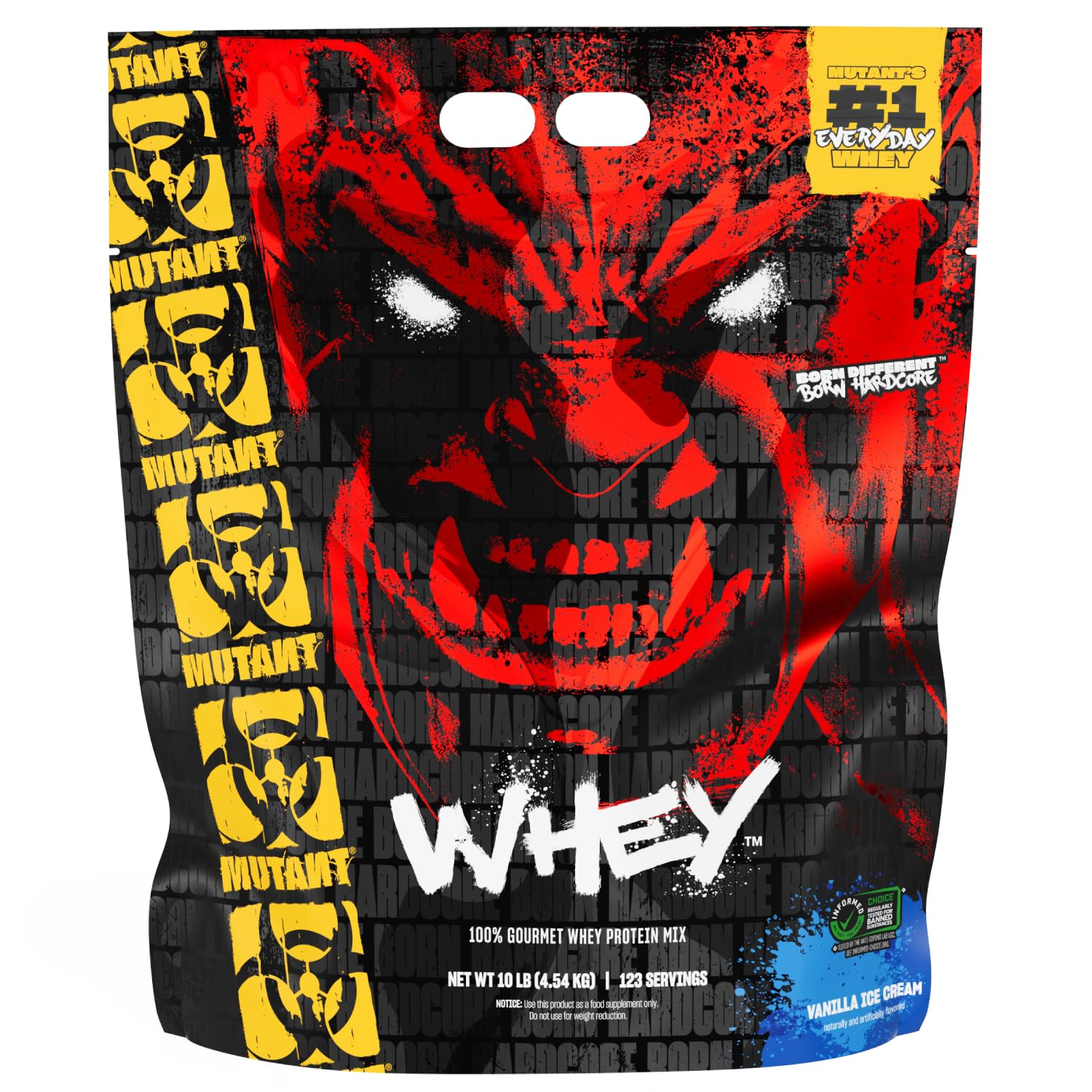 MUTANT Whey | 100% Molkenproteinpulver-Shake, Gourmet-Geschmack | 22 g Protein | Schnell resorbierbar, leicht verdaulich | 4,54 kg | Vanilleeis