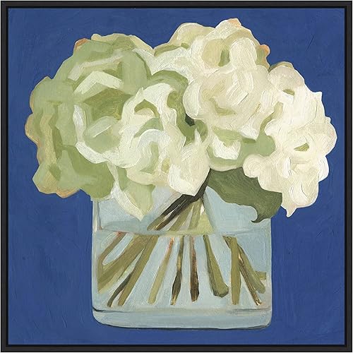 Miniatura 10 de Amanti Art Lienzo enmarcado para pared, 16 x 16 pulgadas, hortensias blancas II por Emma Scarvey, lienzo enmarcado para pared, obras de arte de