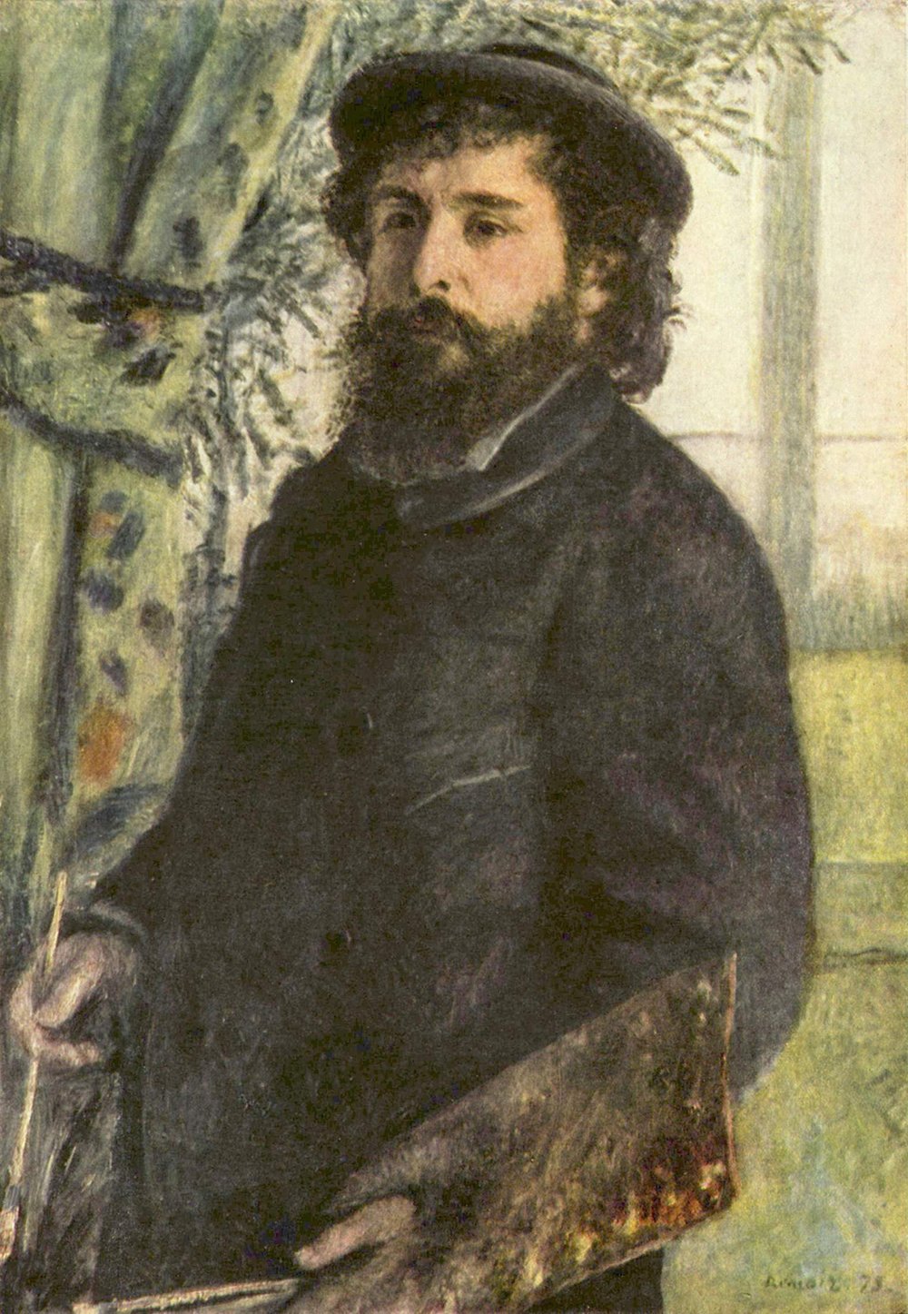 Portrait de Claude Monet par Renoir : affiche XXL mate pour salon élégant