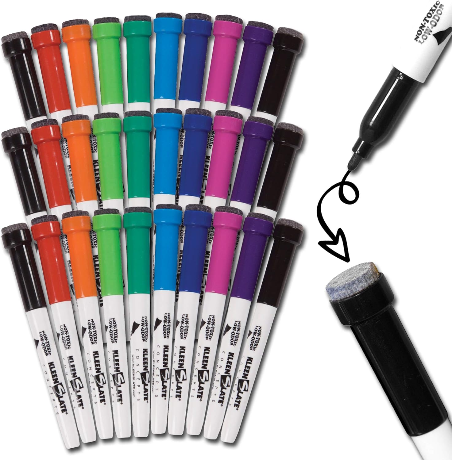 KleenSlate (30) Assorted Color, Low Odor, NonToxic Dry