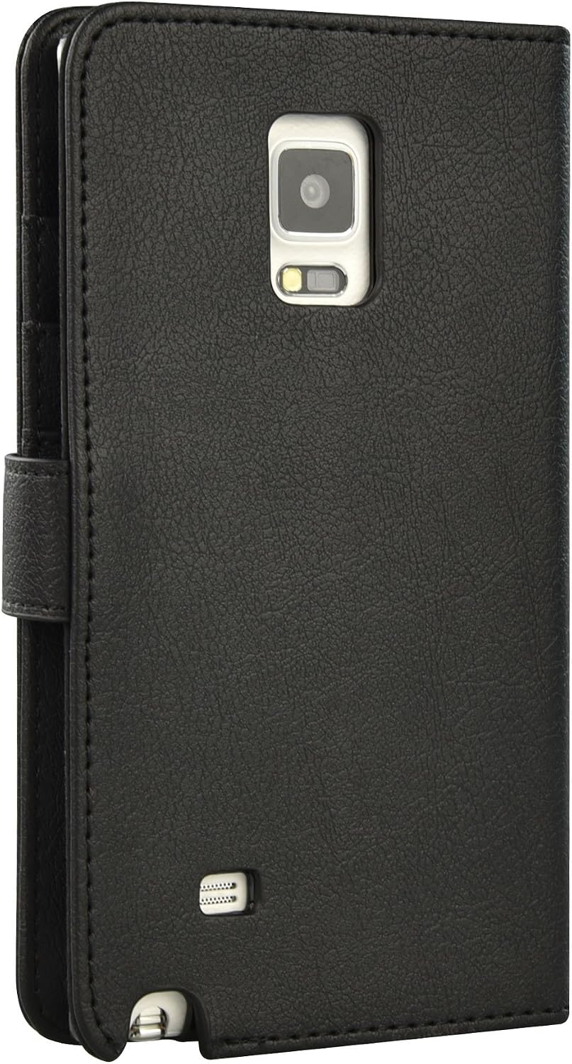Note Edge Case, Abacus24-7 Wallet with Flip Cover and Stand, Black