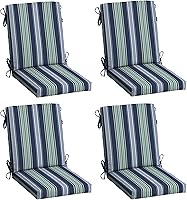 Vista 80 de Cojín para silla de comedor exterior Arden, 20 x 20 pulgadas, resistente a la lluvia, resistente a la decoloración, Alana Tile