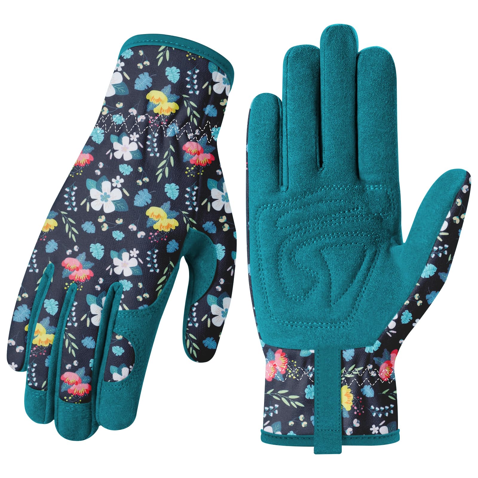Baidast Guantes de jardinería para mujer, guantes de jardín para mujer, a prueba de espinas, regalos para mujeres, excavación, plantación, poda, deshierbe (azul)