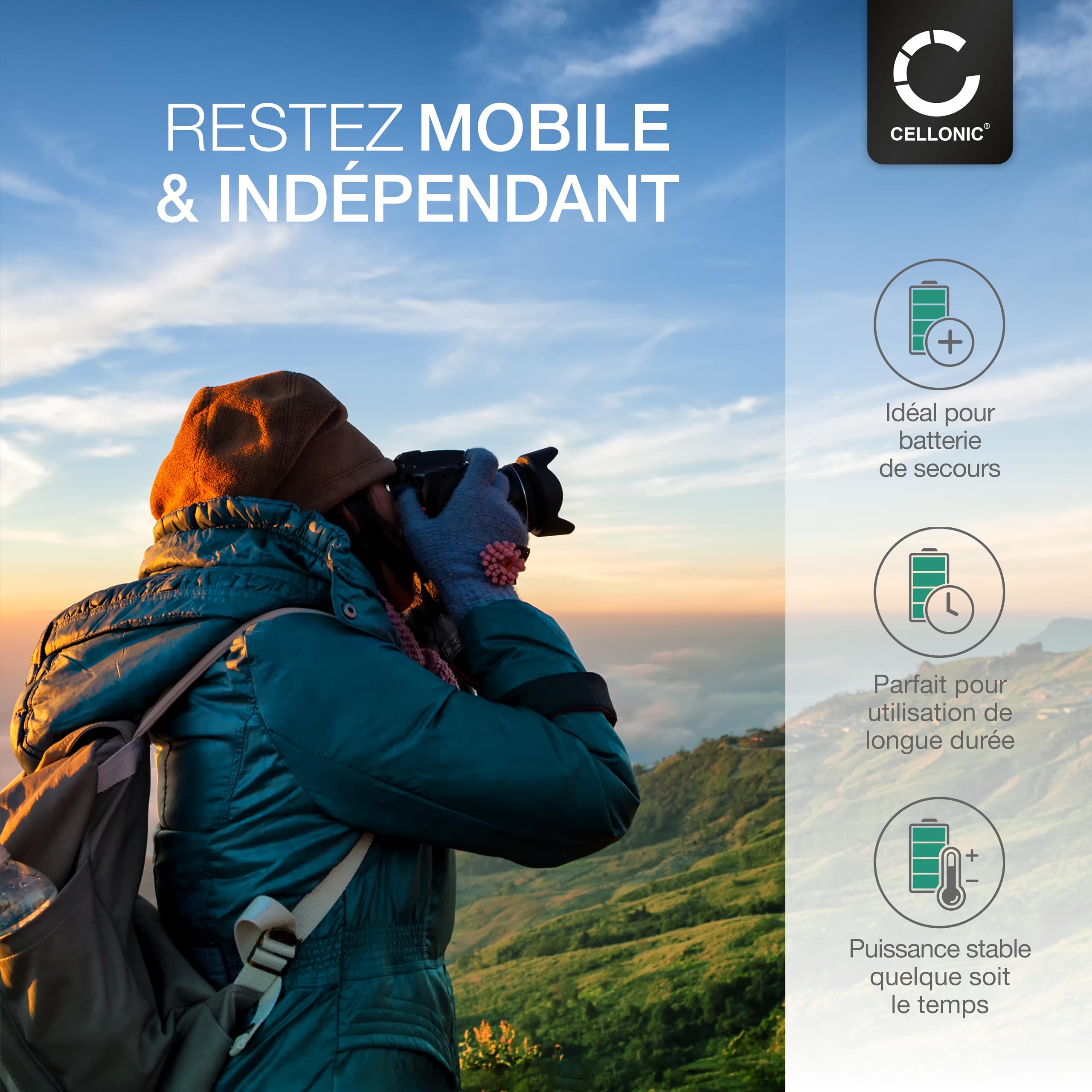 CELLONIC 2X Batterie pour Appareil Photo Compatible avec Panasonic HC-X1000, HC-MDH3, AG-AC8, CGA-D54 - (4400mAh, 7.4V) + Chargeur