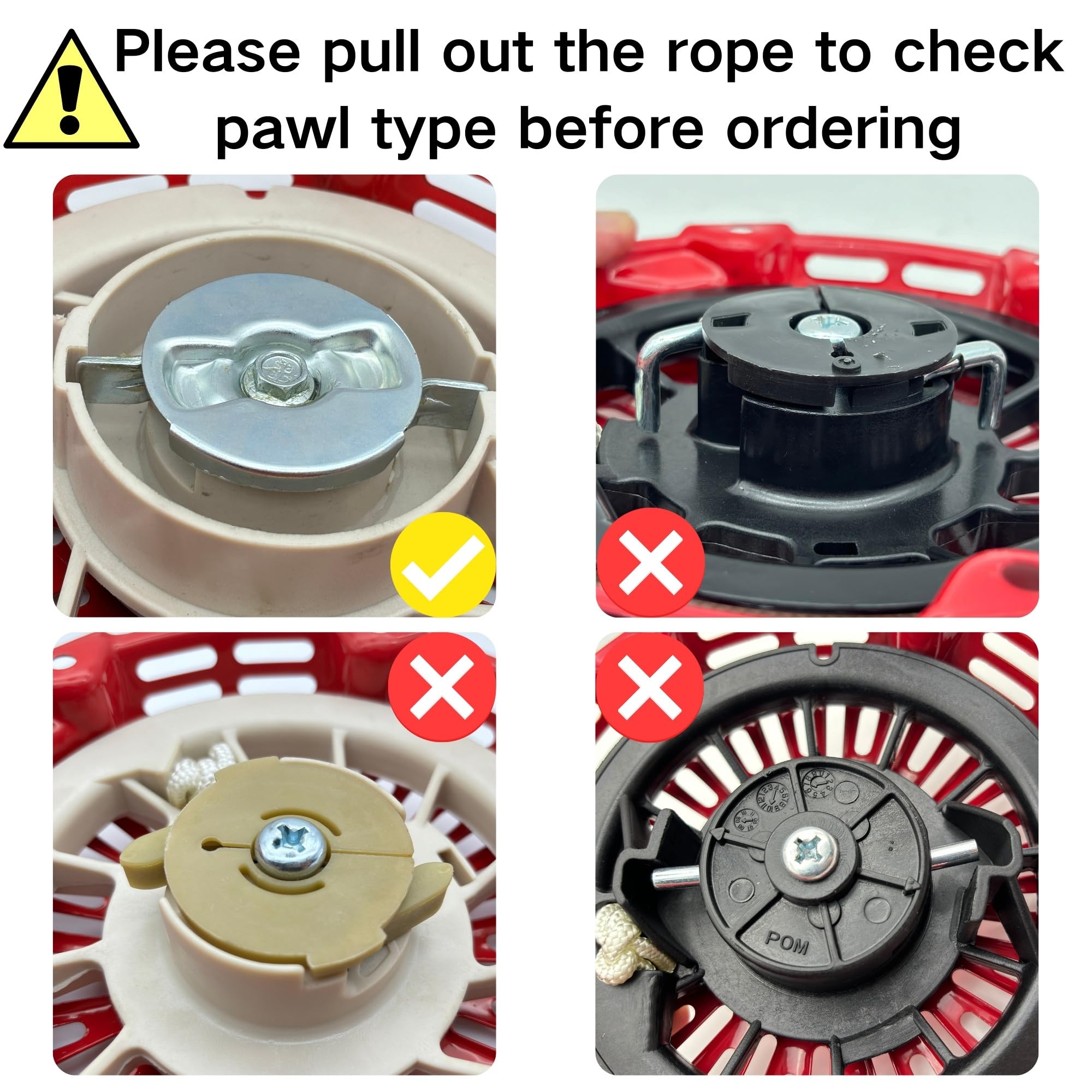 YGQ GX270 GX240 Recoil Pull Starter with Pull Cord for Honda and Clones GX240 8hp 9hp 301cc 28400-ZE2-W01ZA 28400-ZE2-W01ZB 28400-ZE2-W01ZN - Image 4