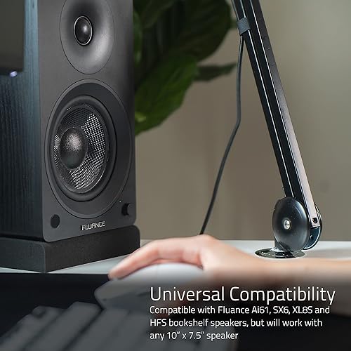 Miniatura 6 de Fluance Almohadillas de aislamiento de espuma acústica de alta densidad para altavoces de estantería y monitores de estudio, 10 x 7.5 pulgadas,