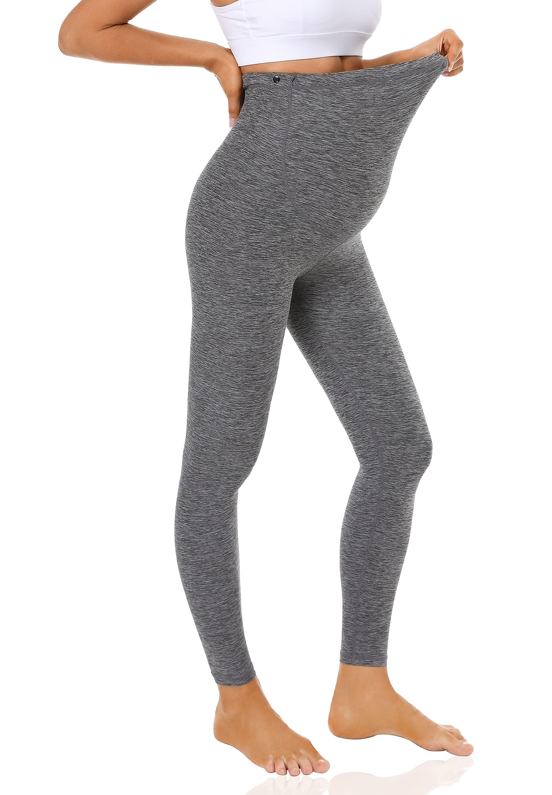 Foucome Legging de maternité super doux pour femme