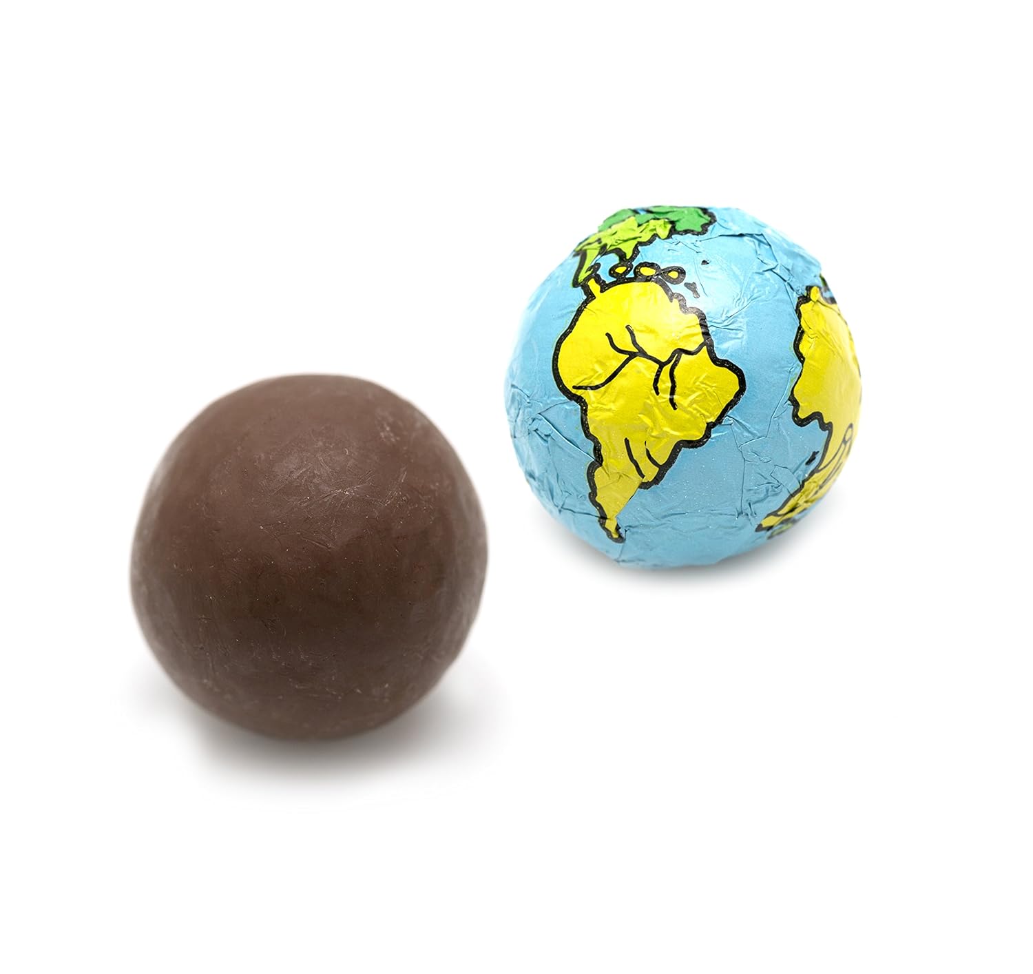 CandyOut Chocolate Earth Balls 2 Pound - Foil Wrapped Chocolate Candy in Sealed Bag