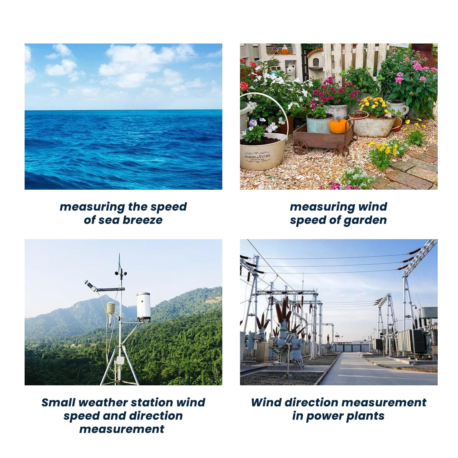 Sensore di Direzione del Sensore di velocità E Direzione del in Lega di Alluminio Strumenti di Monitoraggio del Giardino con Interfaccia RS485 per Monitoraggio Meteorologico E Giardino