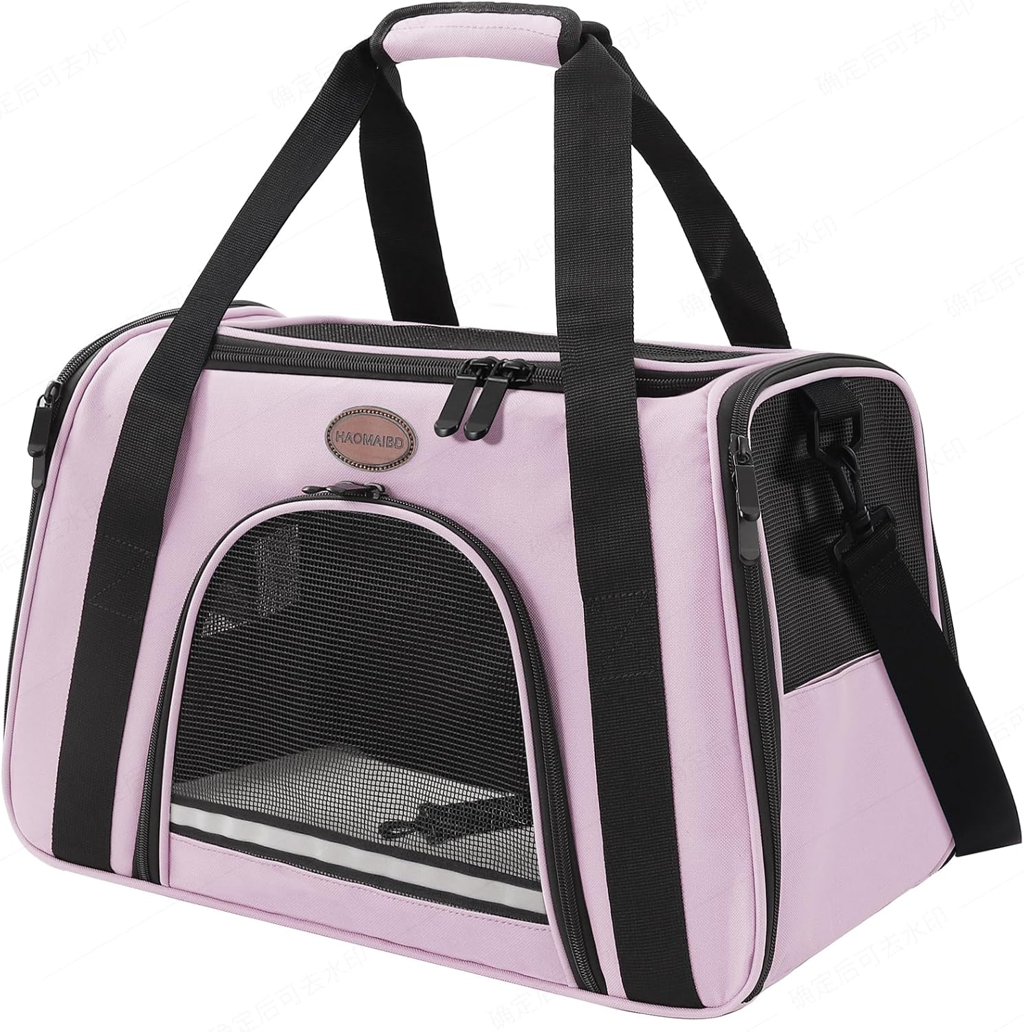 cat carrier dog carrier pet carriers for medium small cats dogs puppies up to 15 lbs,tsa airline approved small dog cat carriers soft sided,collapsible travel puppy carrier (pink, large) large pink