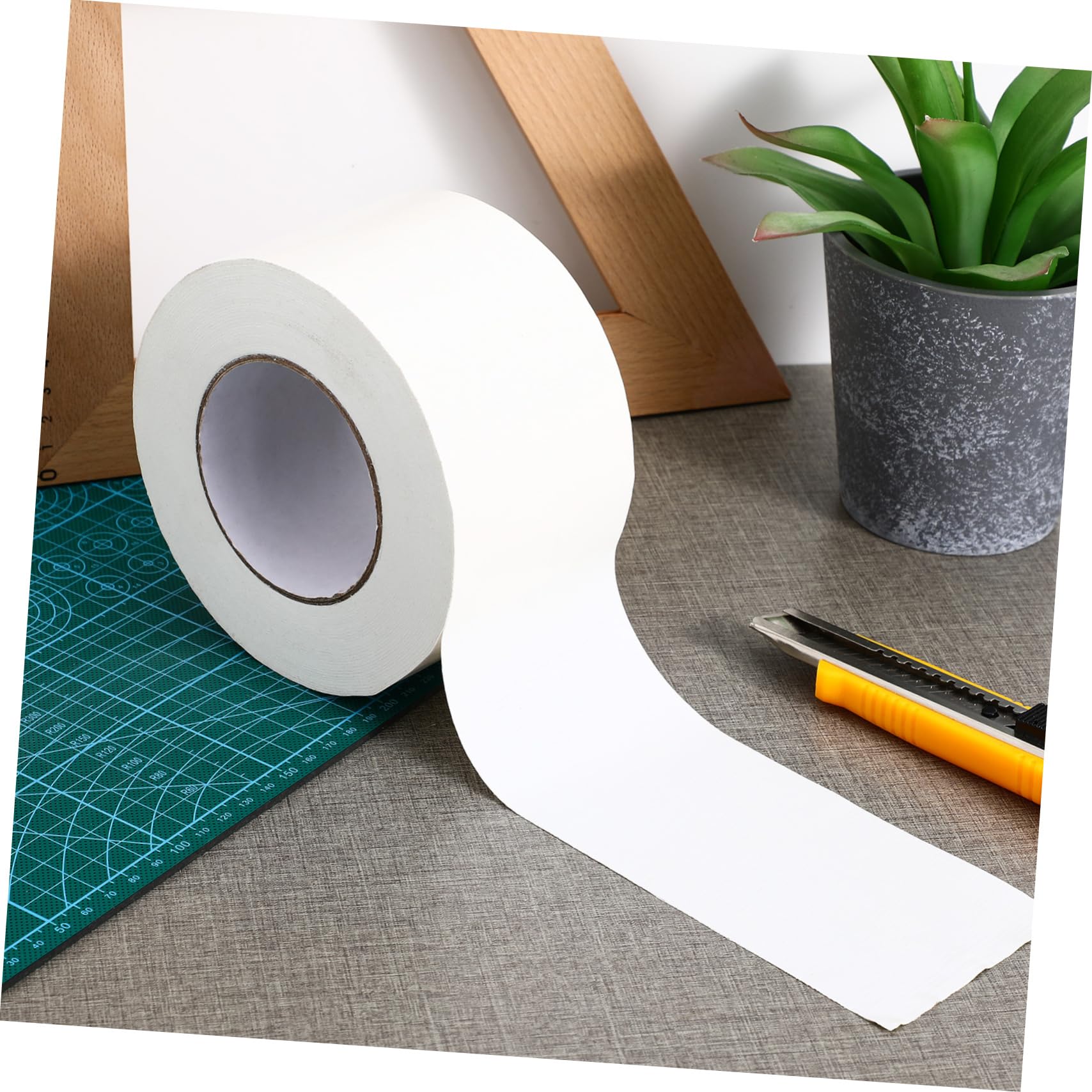 Ruban Adhésif Toilé Blanc 80mm X 50m en Polyéthylène, 1 Rouleau