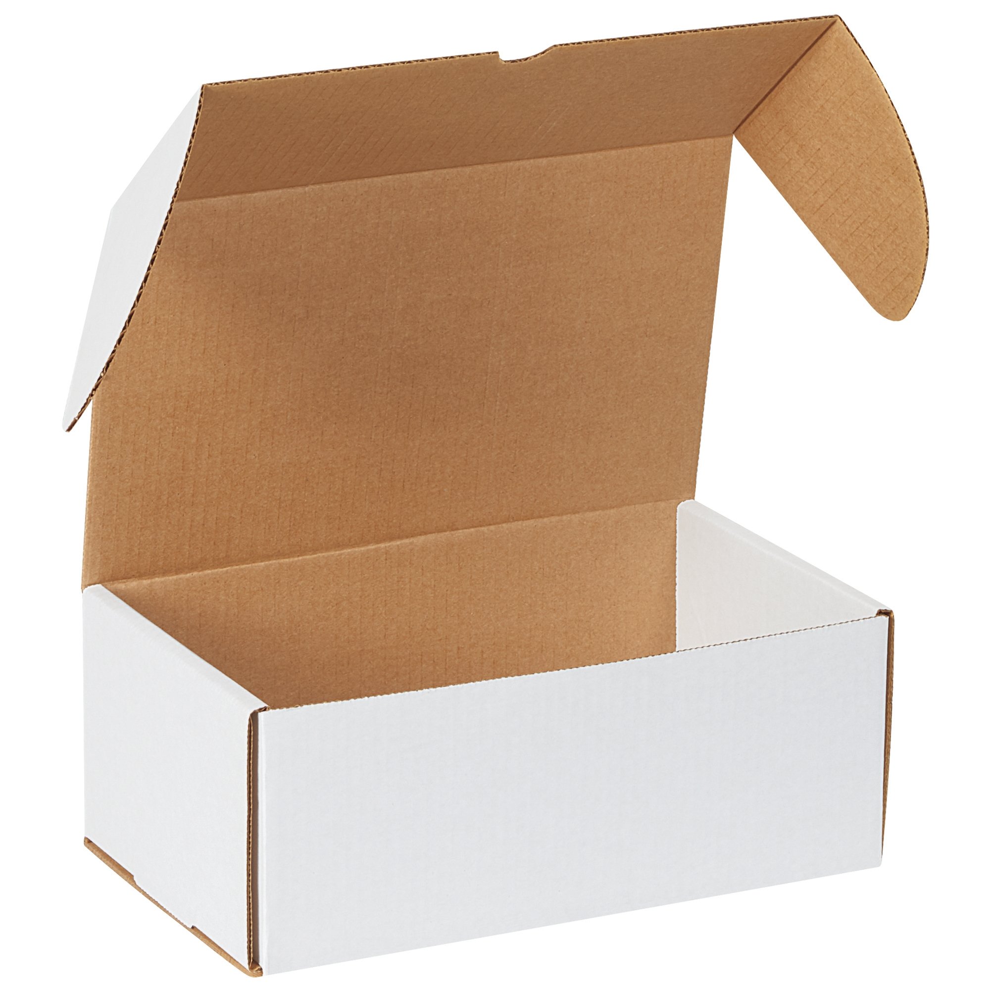 Boxes Fast BFMEZ1174 Outside Tuck Top Shipping Boxes, 11 3/4 x 7 1/4 x 4 3/4 Inches, Corrugated Cardboard Die-Cut Mailers, Large White Mailing Boxes (Pack of 25)