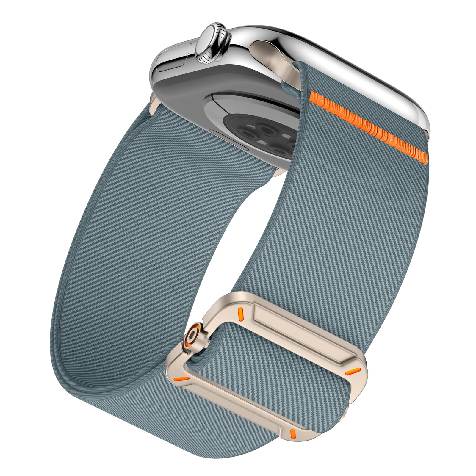VEMIGON Sport Nylon Band Compatible with Apple Watch Series 9/8/7 (41mm/45mm) | Series 10 (42mm/46mm) | SE2/SE/6/5/4 (40mm/44mm) | Ultra 49mm | Series 3 38mm, Elastic Fabric Solo Loop Strap for iWatch-image-28