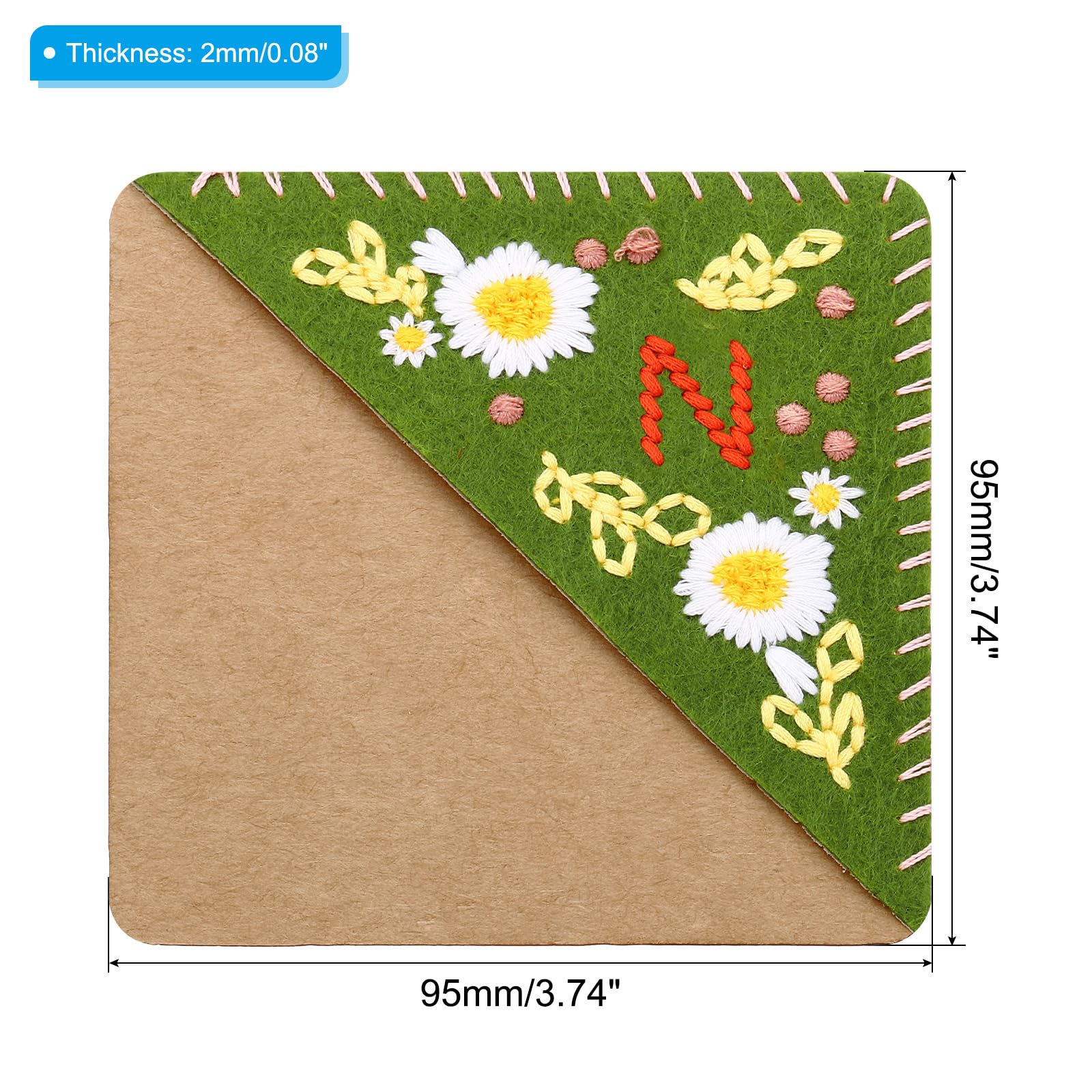 PATIKIL Personalized Embroidered Corner Bookmark - Image 2