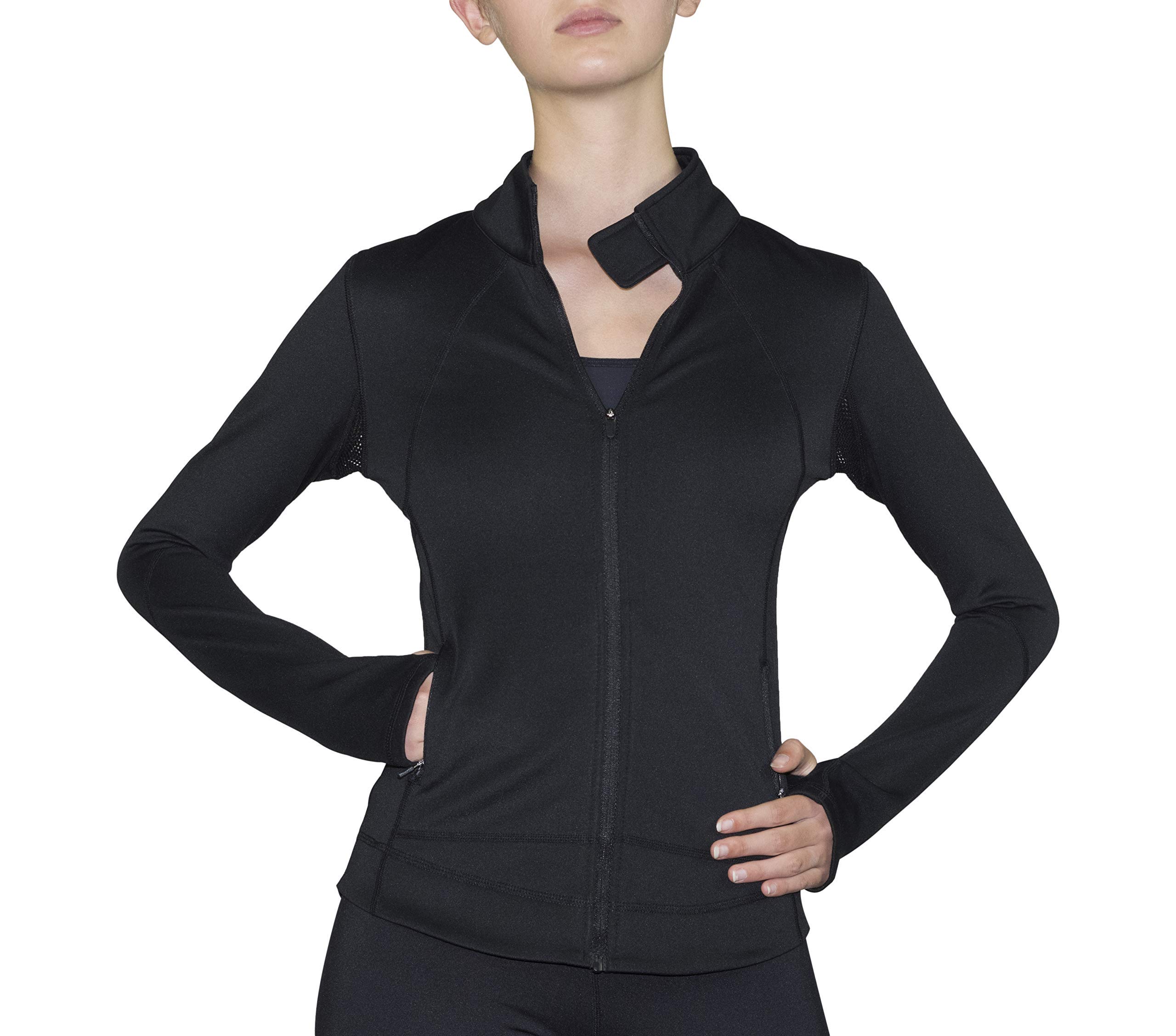 Veste thermique, multi sport, running, yoga, équitation, spécialement conçu pour les sports d'hiver. Taille enfants à adultes..(MEDIUM NOIR)