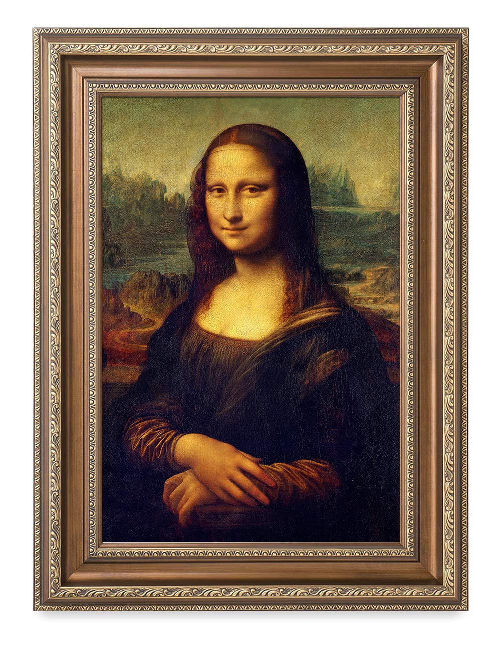 モナリザ 装飾的なフレーム付き Amazon.co.jp: DECORARTS Mona Lisa アンティークゴールドフレーム入り