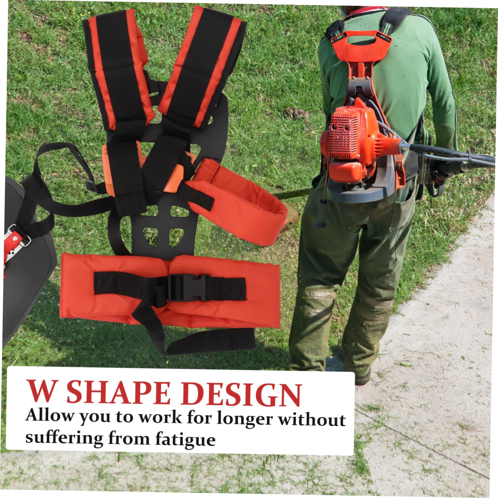 Yardwe Tracolla Doppia Spalla a Forma di W Imbottito per Decespugliatore e Tosaerba, Comoda e Riduce L'affaticamento, Cintura Ergonomica per Giardinaggio