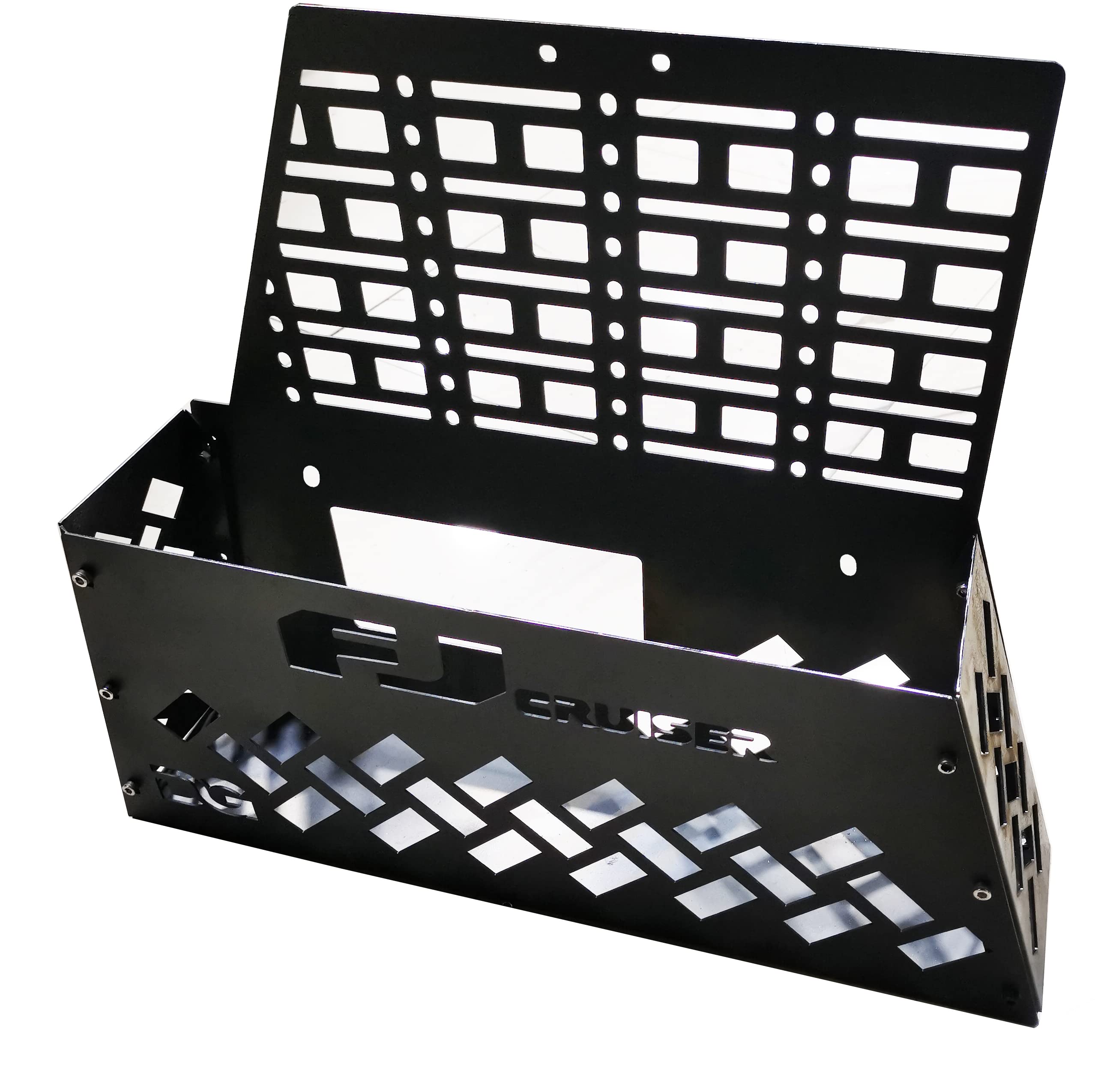 Car Trunk Storage Basket Organize Storage Box For Toyota FJ Cruiser 2007-2021 Interior Accessories Rear Left Storage Organizer (Metal With Molle Panel)