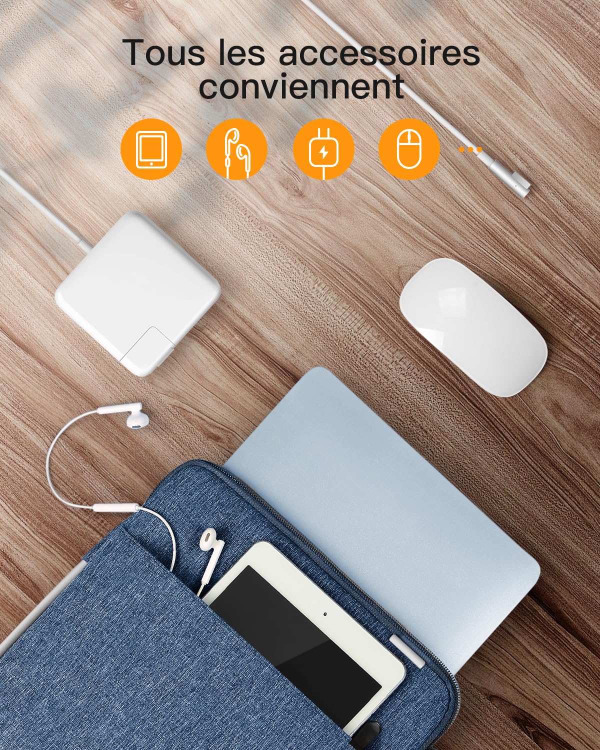 Inateck 360° Protezione Borsa Porta Pc Compatibile con 13 Pollici MacBook Air M5 2026, M1/M2/M3 2018-2024, 13 Pollici MacBook Pro M1/M2/M5 2016-2026, 12,3 Pollici Surface Pro