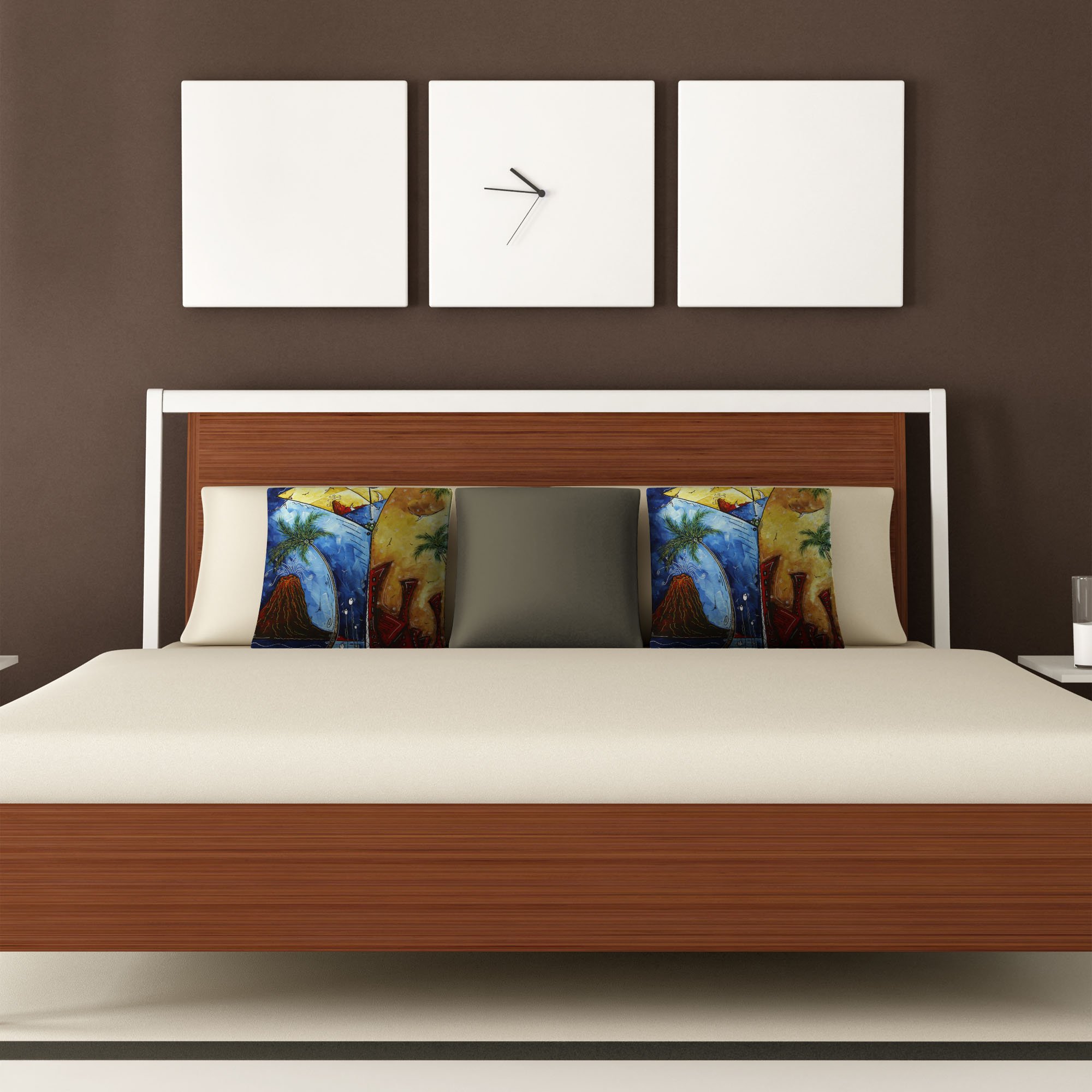 Deny Designs Madart Island Martini Throw Pillow, 18-Inch by 18-Inch