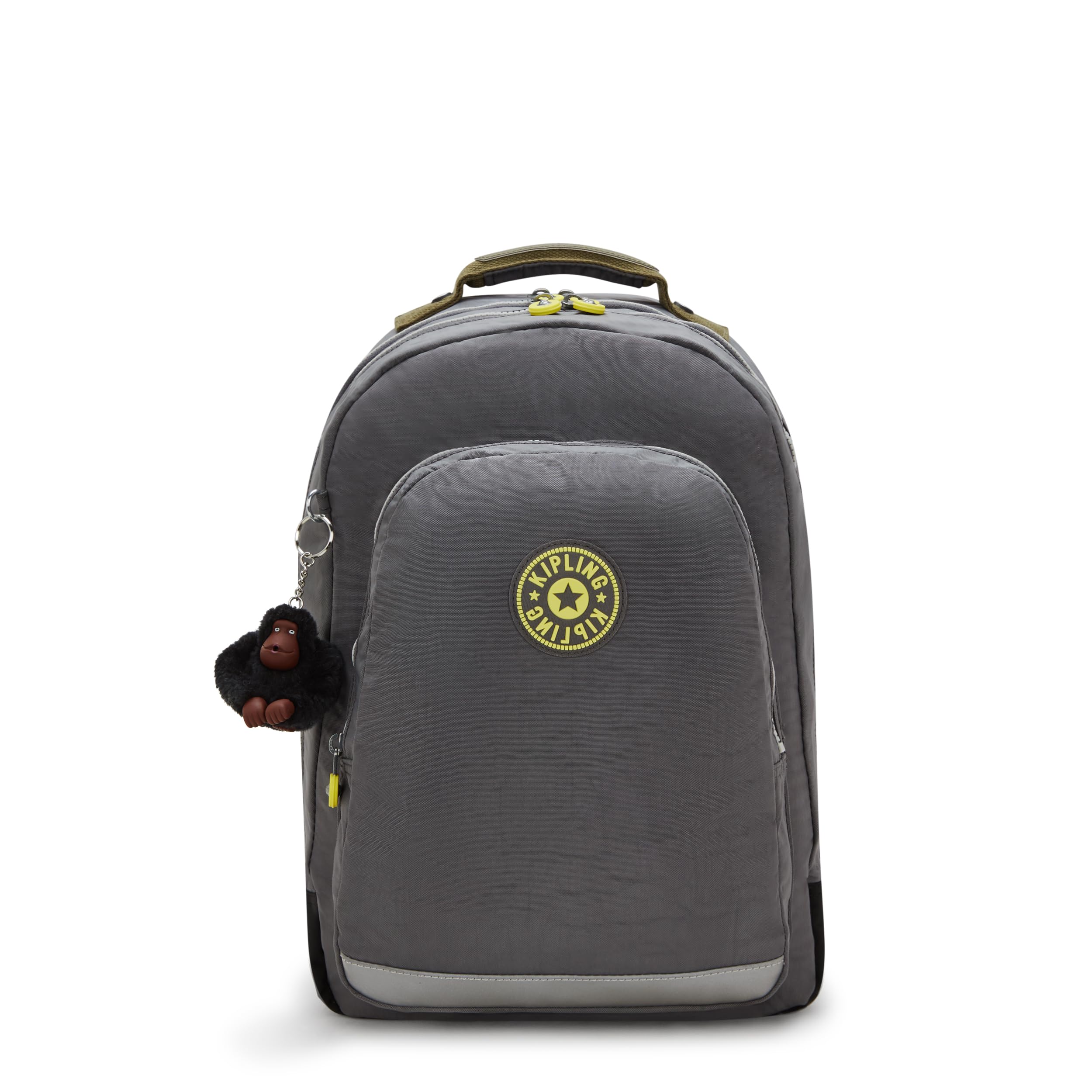 Kipling Women's Grey Large Backpack With Laptop Protection 56% Recycled Polyamide, 44% Polyamide