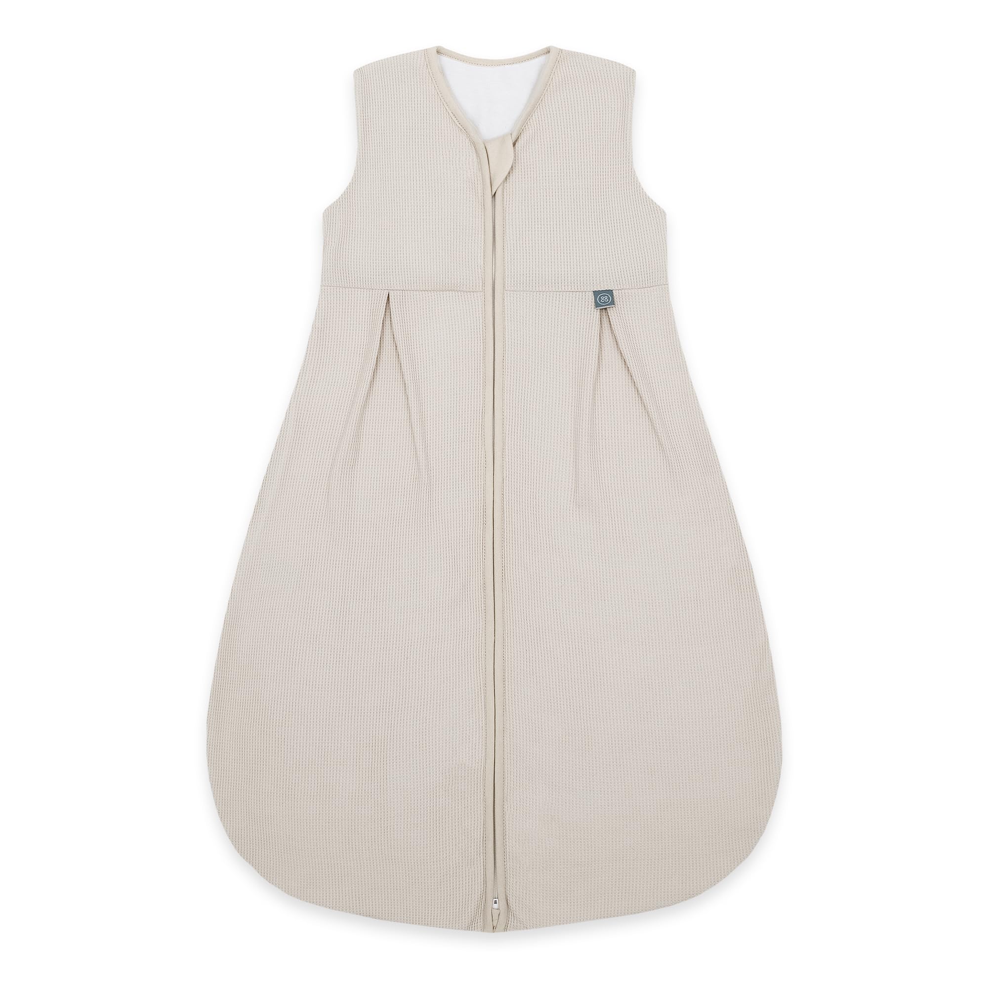 emma & noah Baby Schlafsack 1.0 TOG – Ganzjahres Schlafsack, 60 cm, Essential Beige, 100% Bio-Baumwolle, OEKO-TEX Zertifiziert