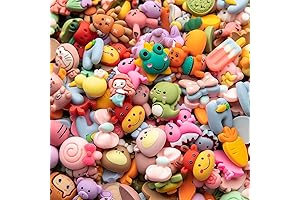 Slime Charms Cartoon Animal and Fruit Cute Set - Mixed Slime Supplies Bulk