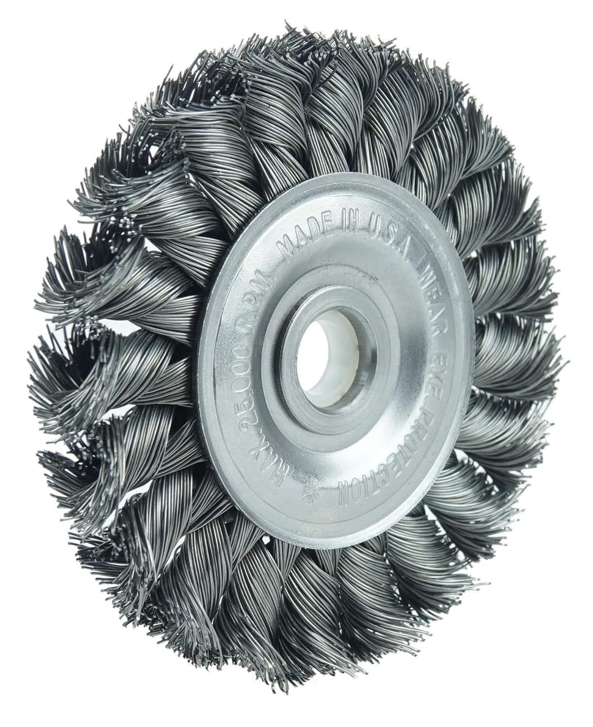 Weiler 36290 3" Wolverine Knot Wire Wheel, Standard Twist, .014", 1/2"-3/8" Arbor Hole, Steel Wire, Made in the USA (Pack of 10)