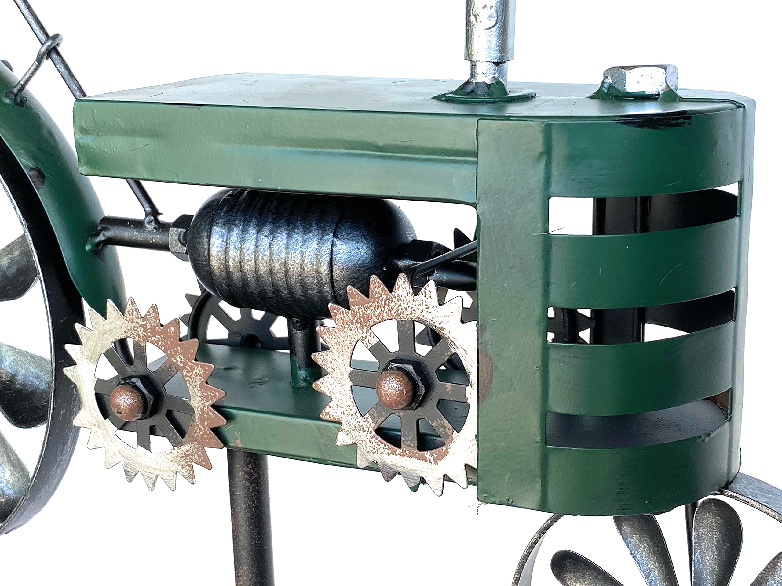 DanDiBo Gartenstecker Metall Traktor XL 160 cm Trecker Grün 96106 Windspiel Windrad Wetterfest Gartendeko Garten Gartenstab Bodenstecker