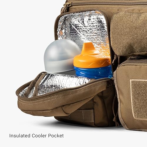 Miniatura 7 de Tactical Baby Gear Deuce Bolsa de pañales + portabebés  Grado militar, compatible con MOLLE, resistente al agua, portabebés ergonómico, bolsa