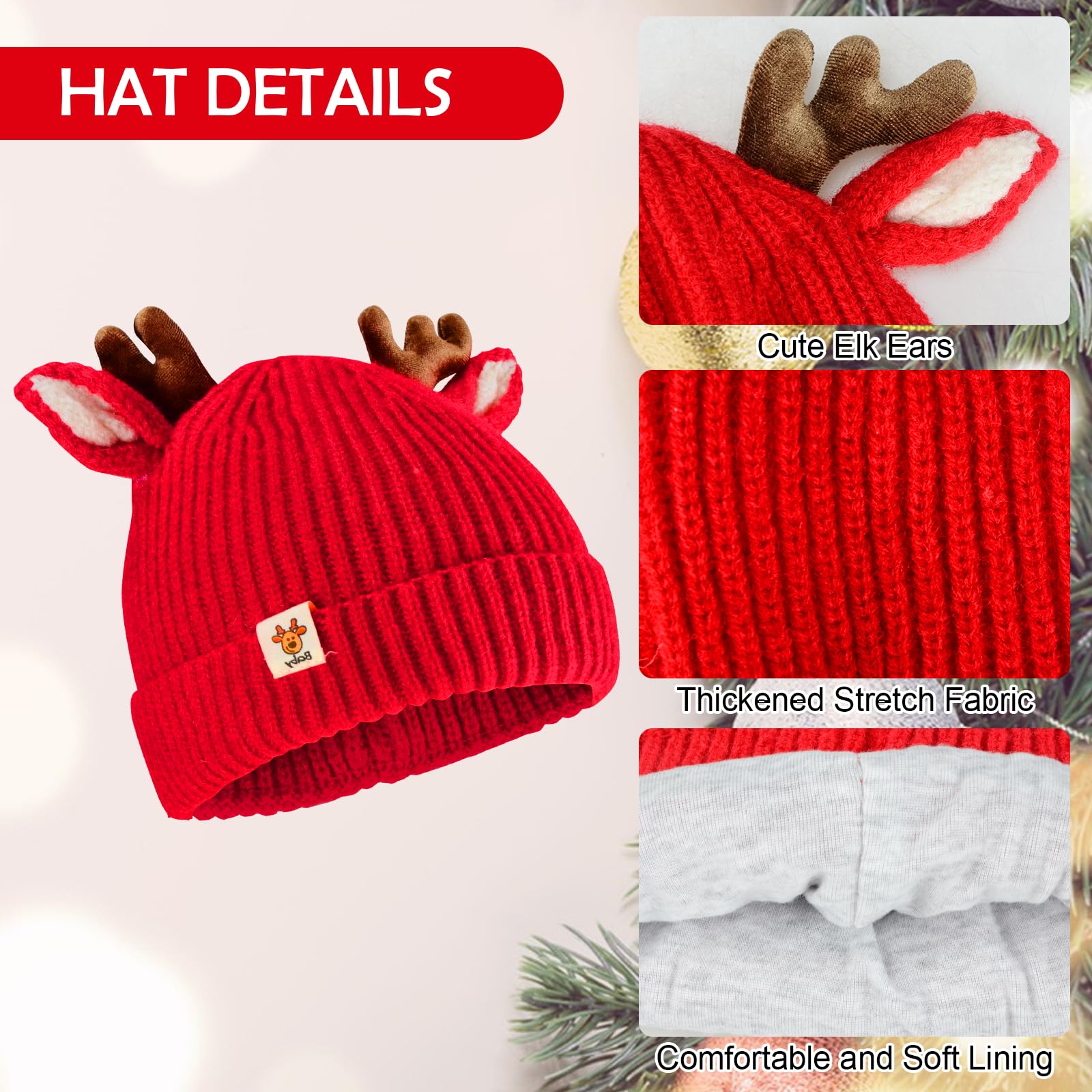 3 in 1 Conjunto de Gorro Bufanda y Guantes Niños, Invierno Lindo Guantes Cálido Bufanda Punto Beanie Gorros Accesorios de Invierno con Caja de Regalo Para Niños de 1 a 6 Años