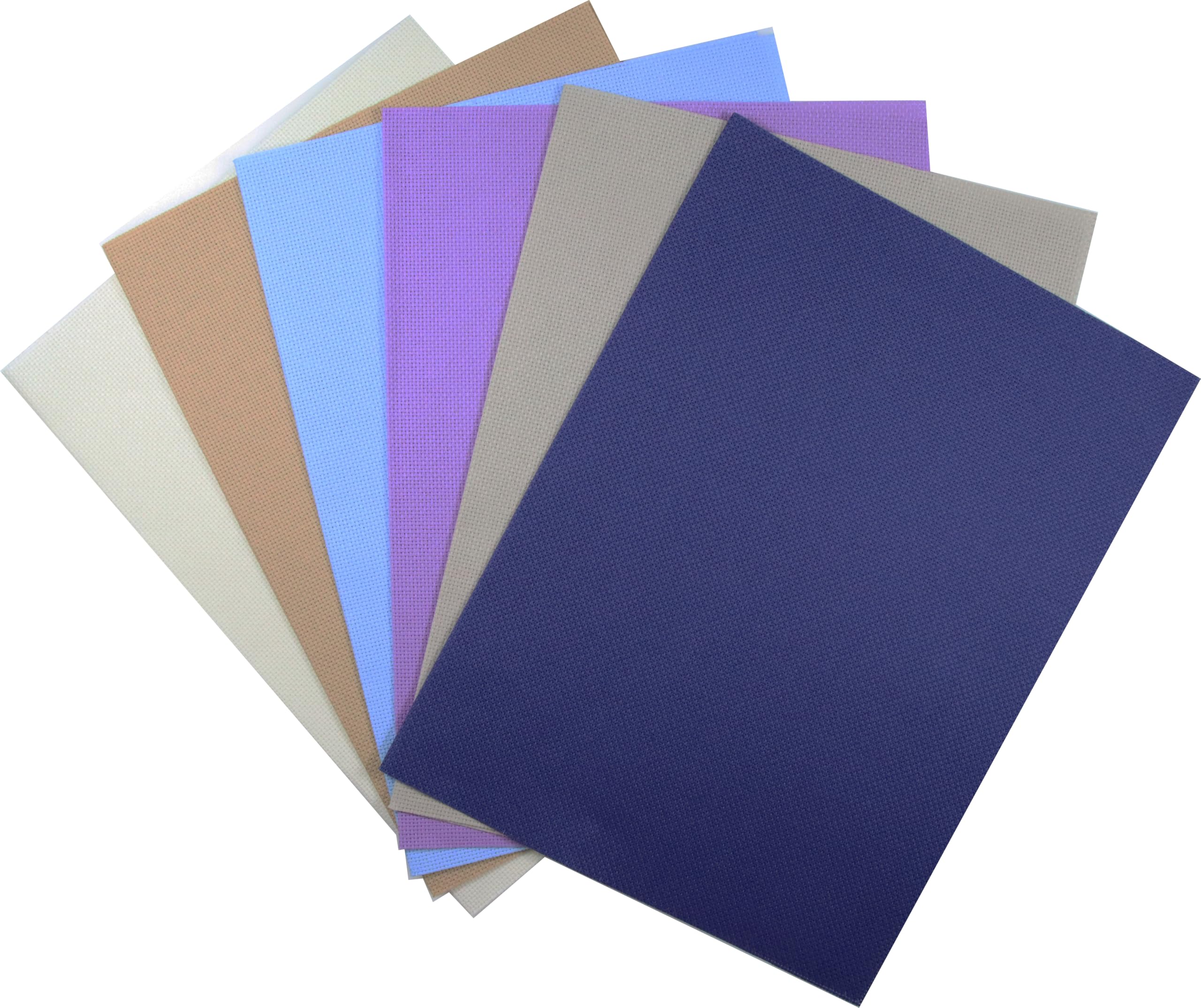 KCS 6 pc of 12" x 18" (30cmx45cm) 16 Count Cotton Aida Cloth Cross Stitch Fabric (16CT-C)
