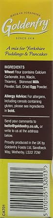 Goldenfry Original Yorkshire Puddings and Pancakes Mix 142 g (Pack of 12)