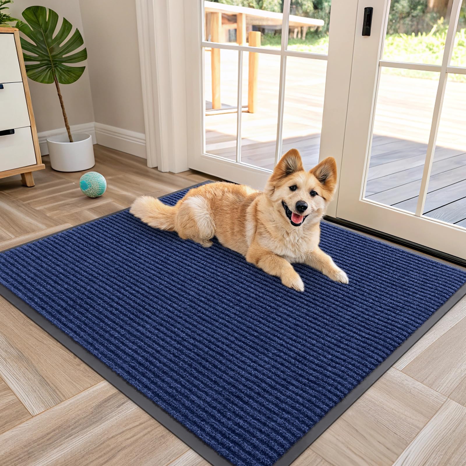 OLANLY Front Door Mat Indoor Outdoor Entrance, Waterproof Heavy Duty Doormat, Fade Resistant, Low Profile, Easy Clean Patio Porch Welcome Floor Mats for Entry, 29.5x17, Beige — view 164