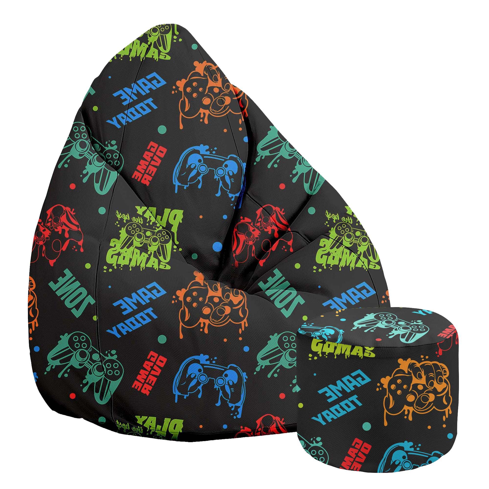 DreamRoots Puf para Adultos con Relleno 80 x 80 x 120 cm – Terciopelo 300 gr/m2 Puf con Respaldo y Taburete y Funda