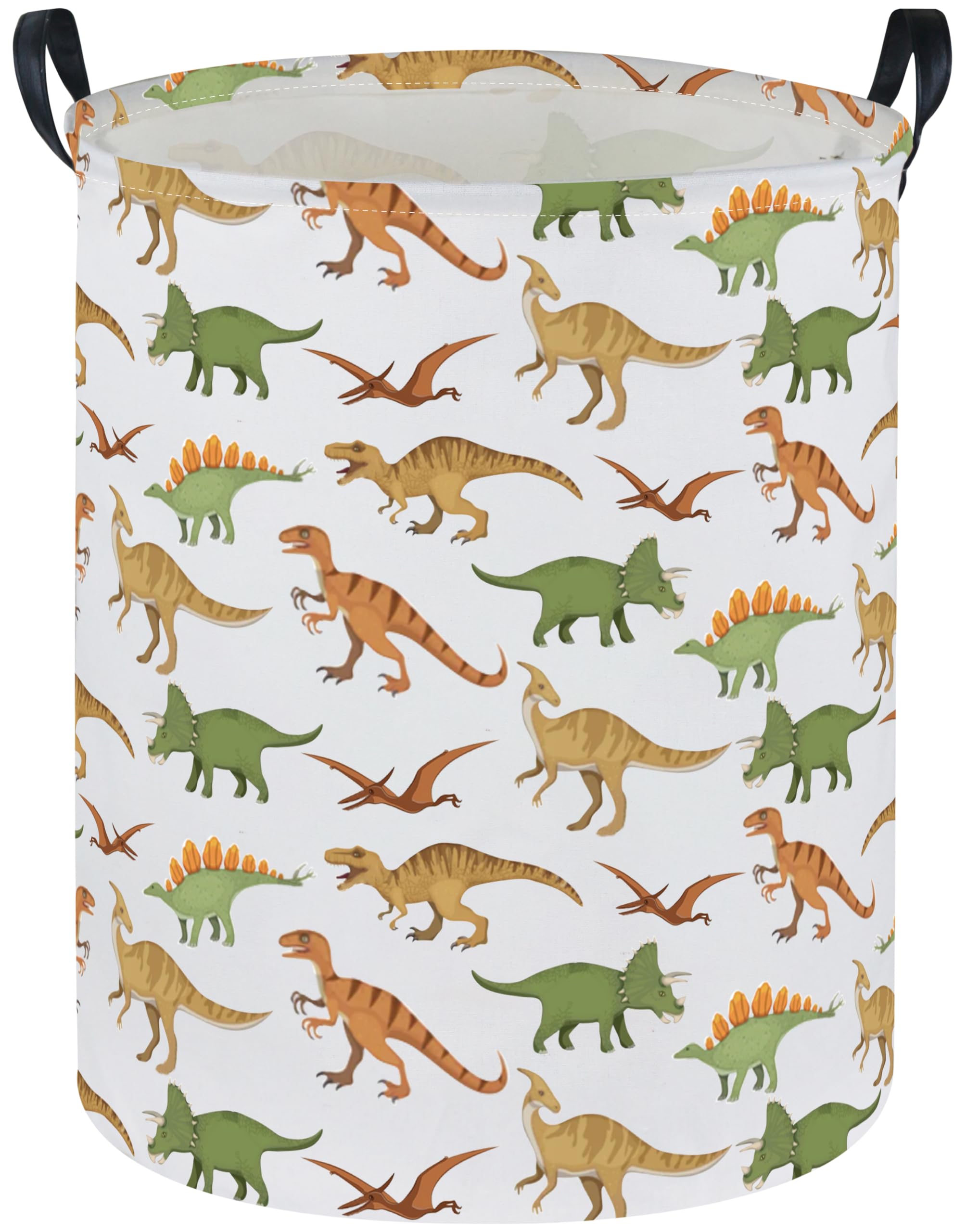 DDBASKET Kids Laundry Basket Dinosaur Hamper for Nursery Cute Kids Storage Bin Organizer Room Decor for Home(Green dinosaur) โ image 1