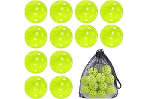 Sukeen Outdoor Pickleball Balls with Mesh Bag: Playing in Bulk
