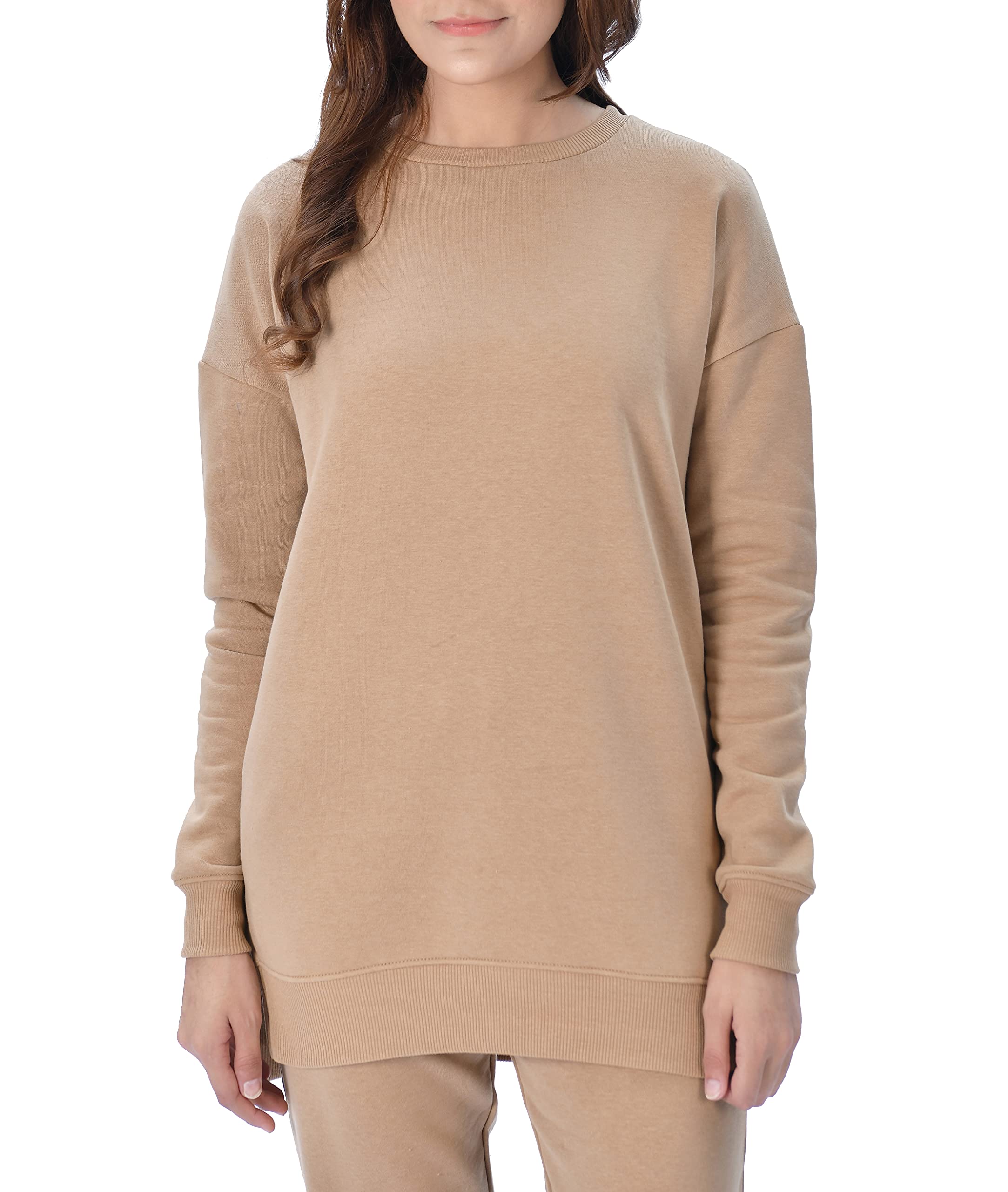 Smart Living Women's Crew Neck Sweatshirt - XL - Light Brown