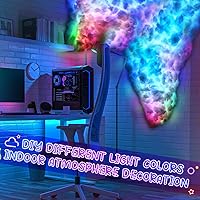 Vista 5 de Kit de luces LED 3D de nubes de trueno, nube de algodón con sincronización de música, tira de luz multicolor que cambia de color, lámpara de nube
