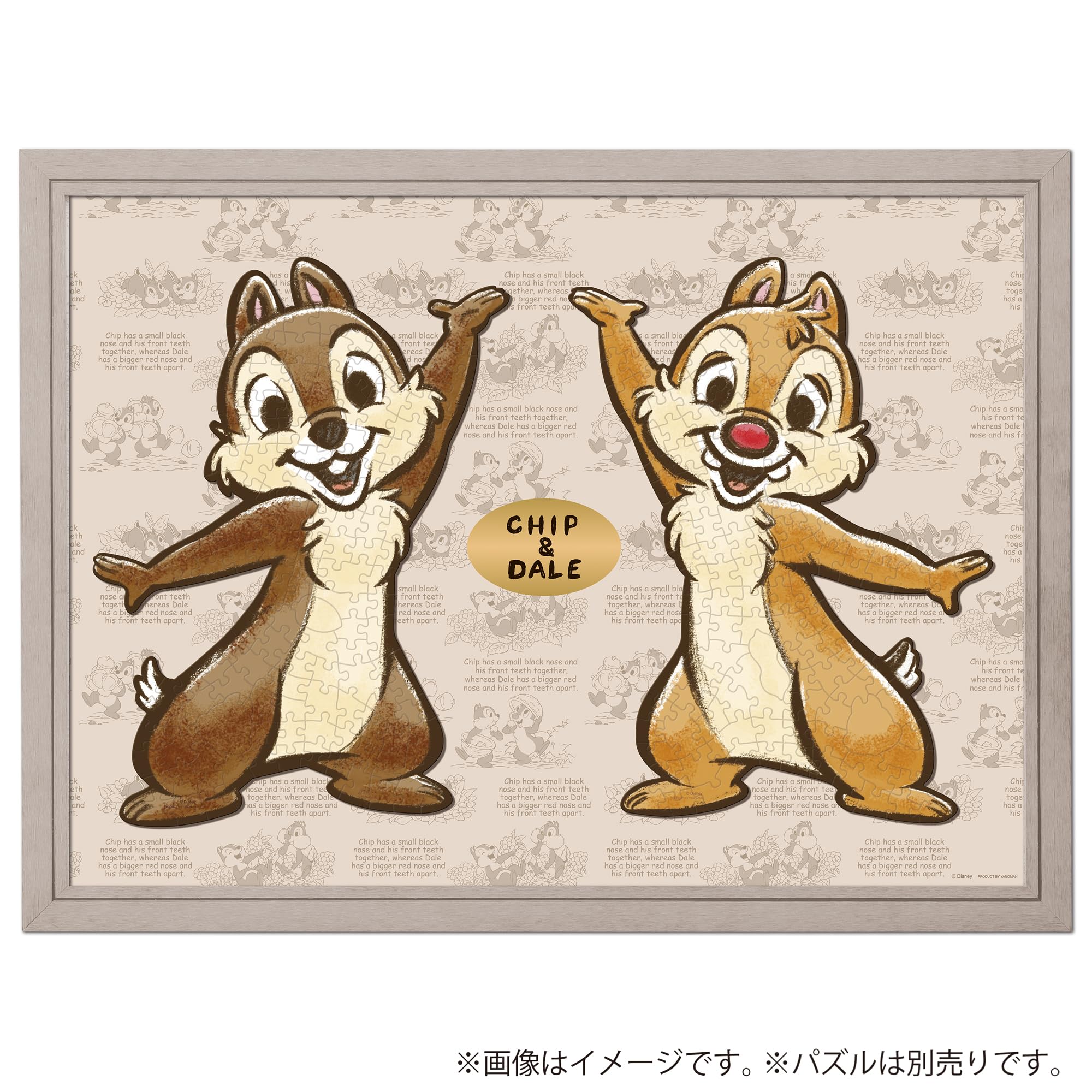 Yanoman Jigsaw Puzzle Silhouette Exclusive Frame Disney - Chip