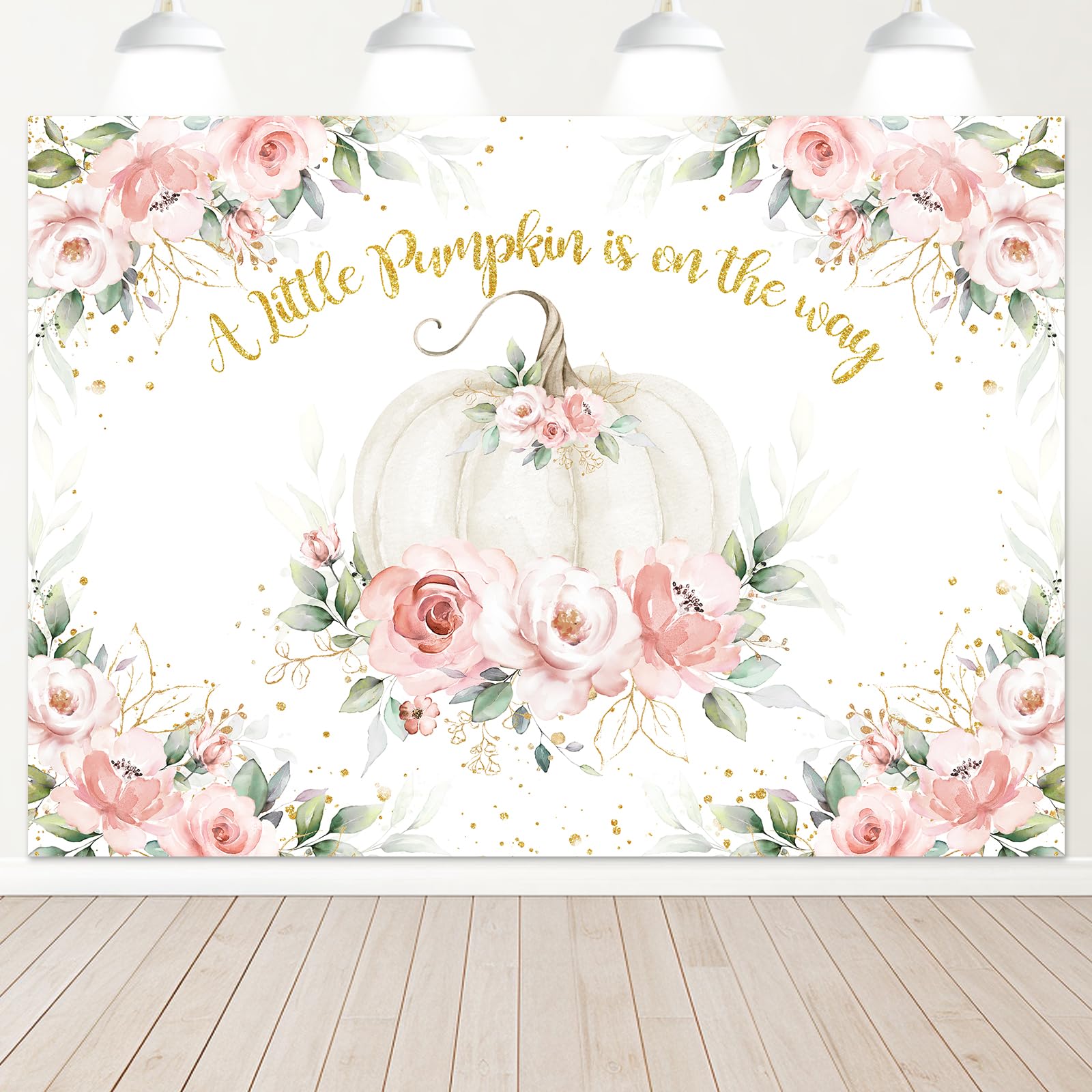 Mocsicka ‚Little Pumpkin‘ Fotohintergrund Für Babyparty – 2 X 1,5 M, Rustikales Holz-Design
