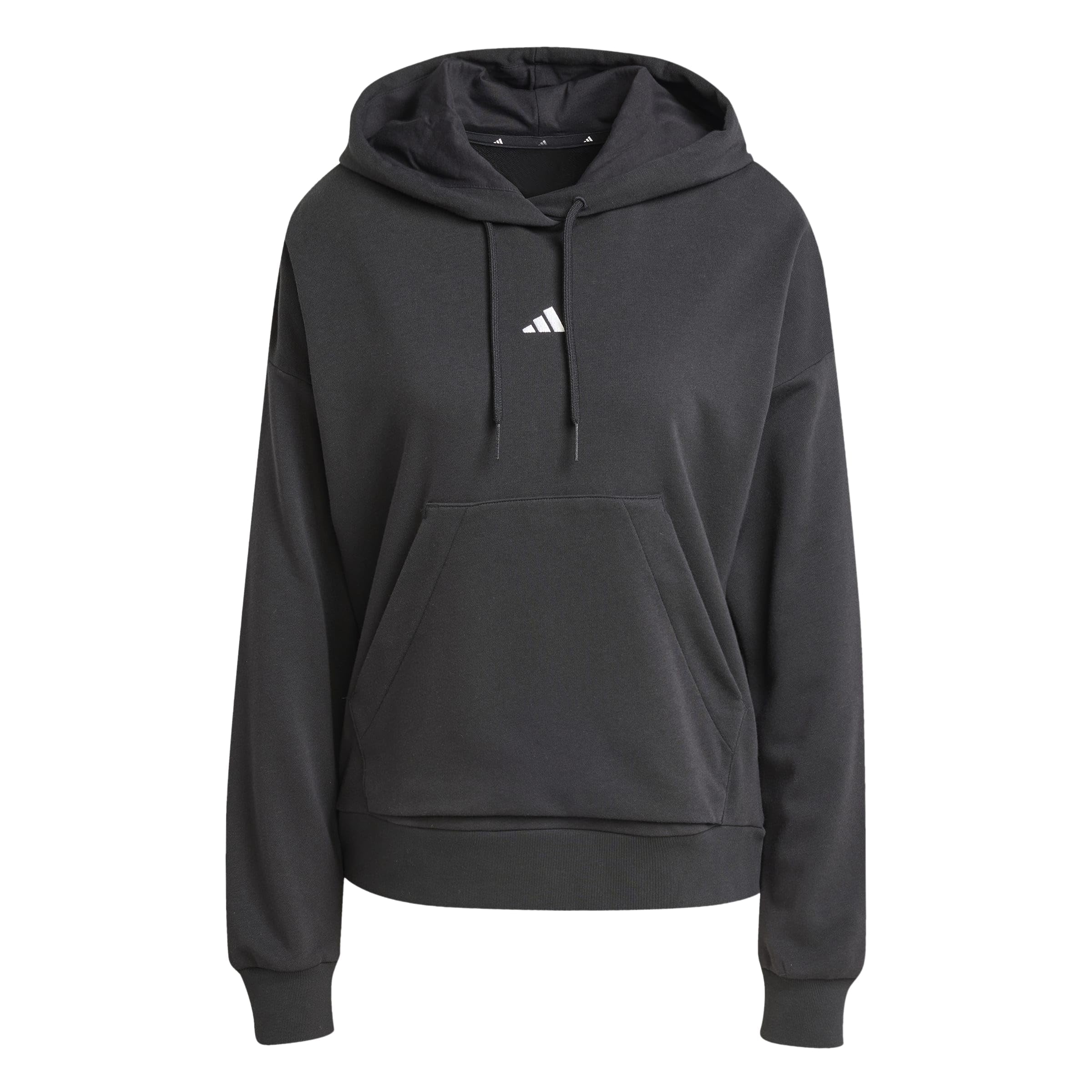 adidas Women's Essentials Small Logo French Terry Hoodie Hooded Sweatshirt (pack of 1) L Black