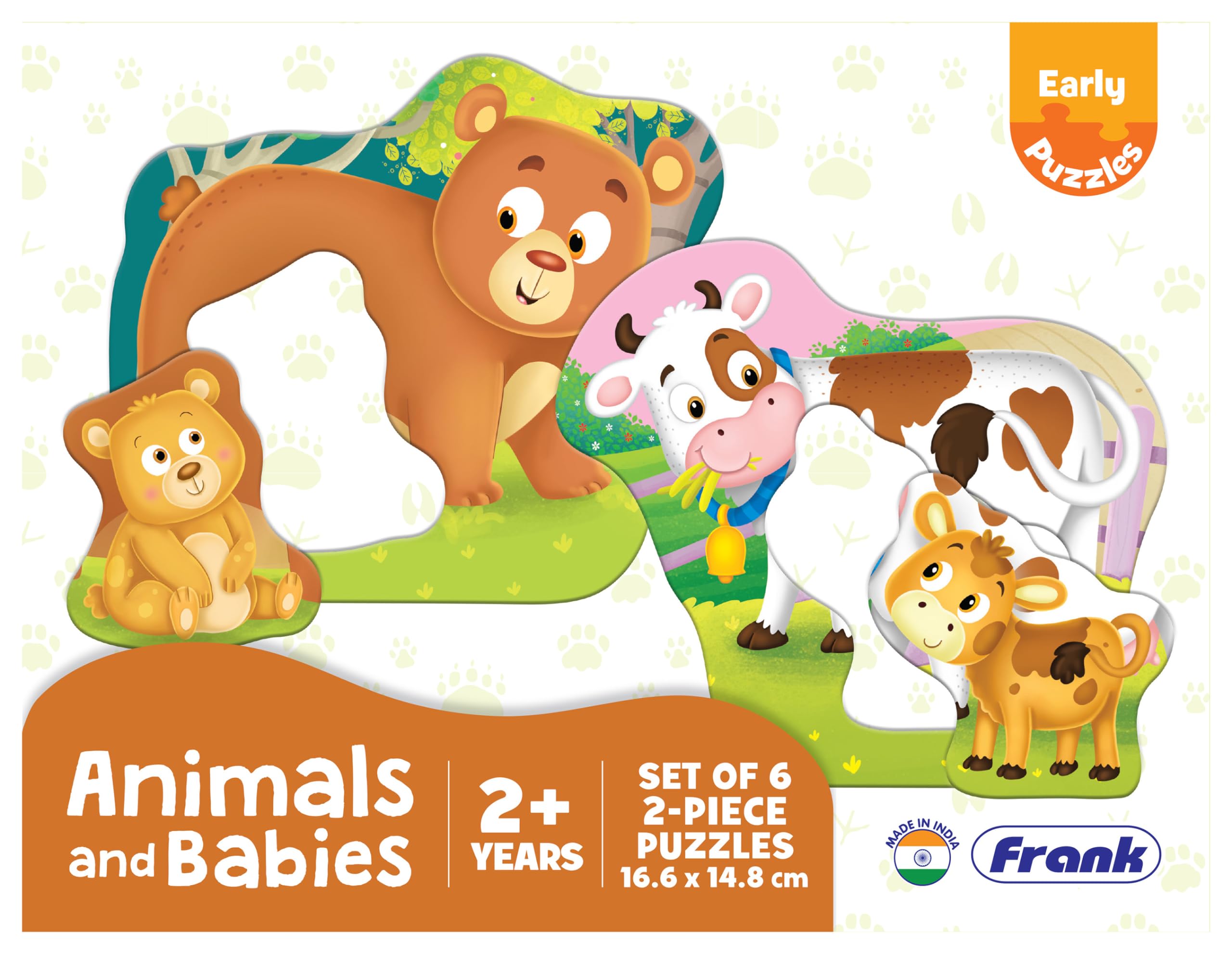 Buy Frank Animals and Babies (Set of 6) 2 Pcs Puzzle -Early